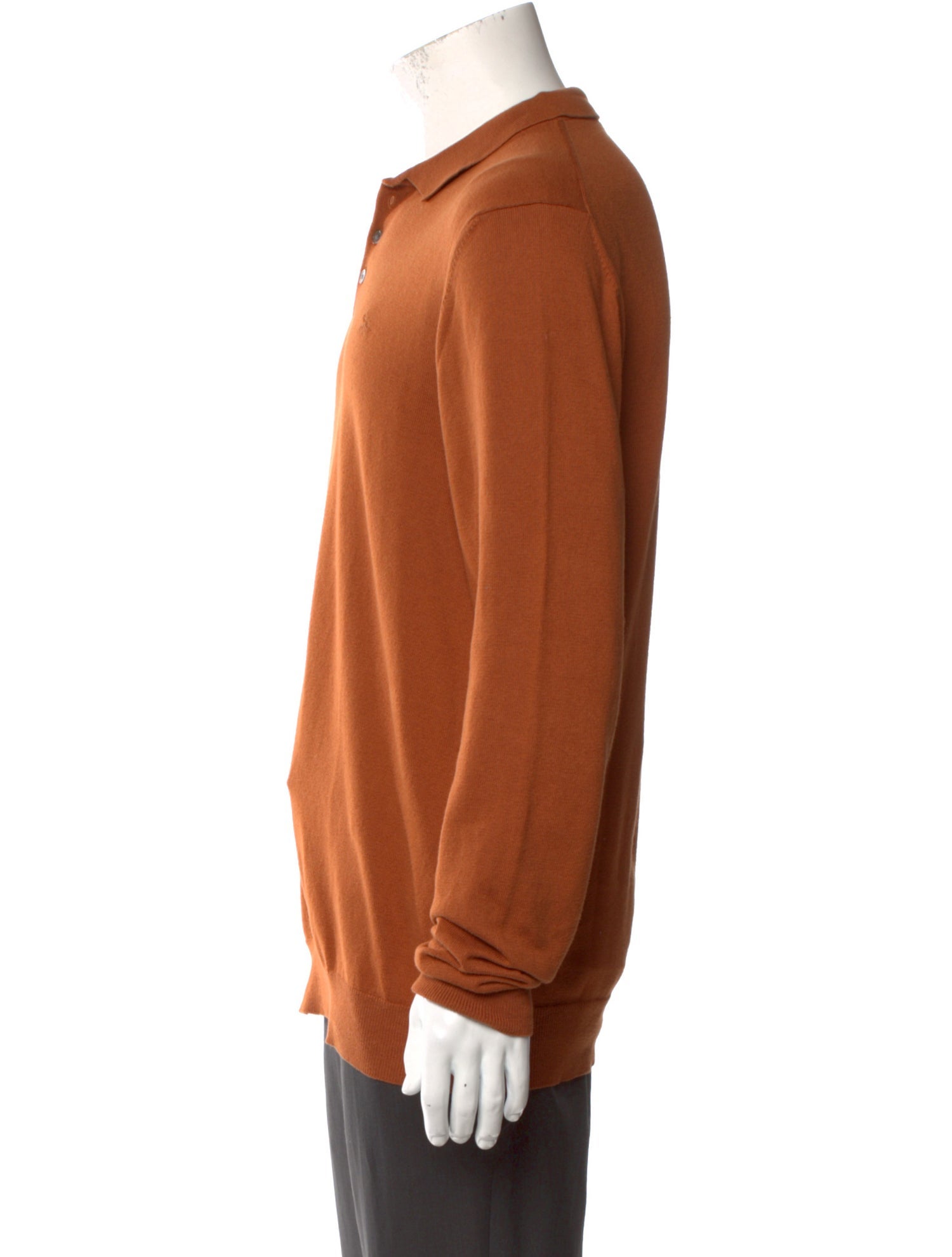 000 Worldwide Mock Neck Long Sleeve Polo Sweater