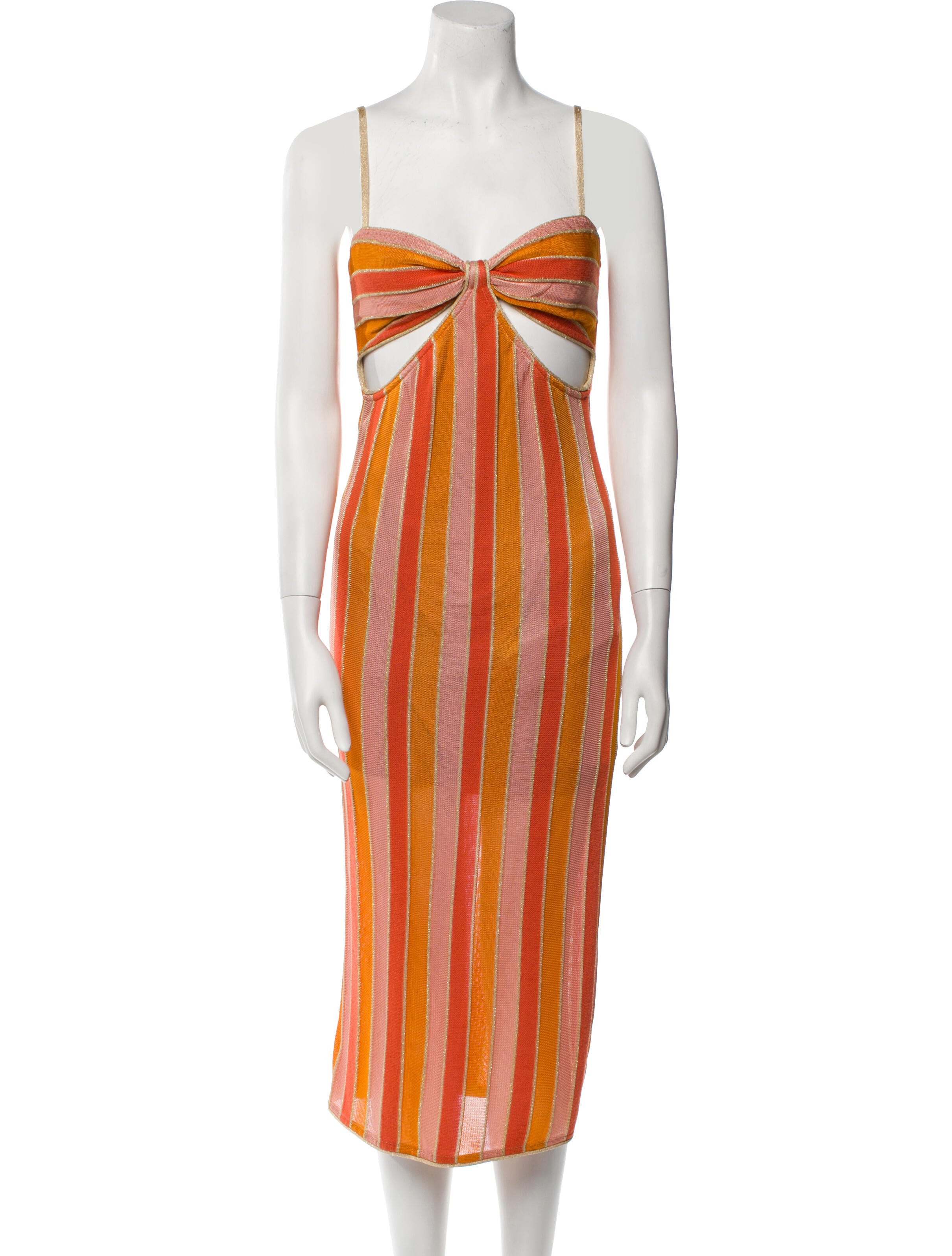 Suboo Striped Midi Length Dress