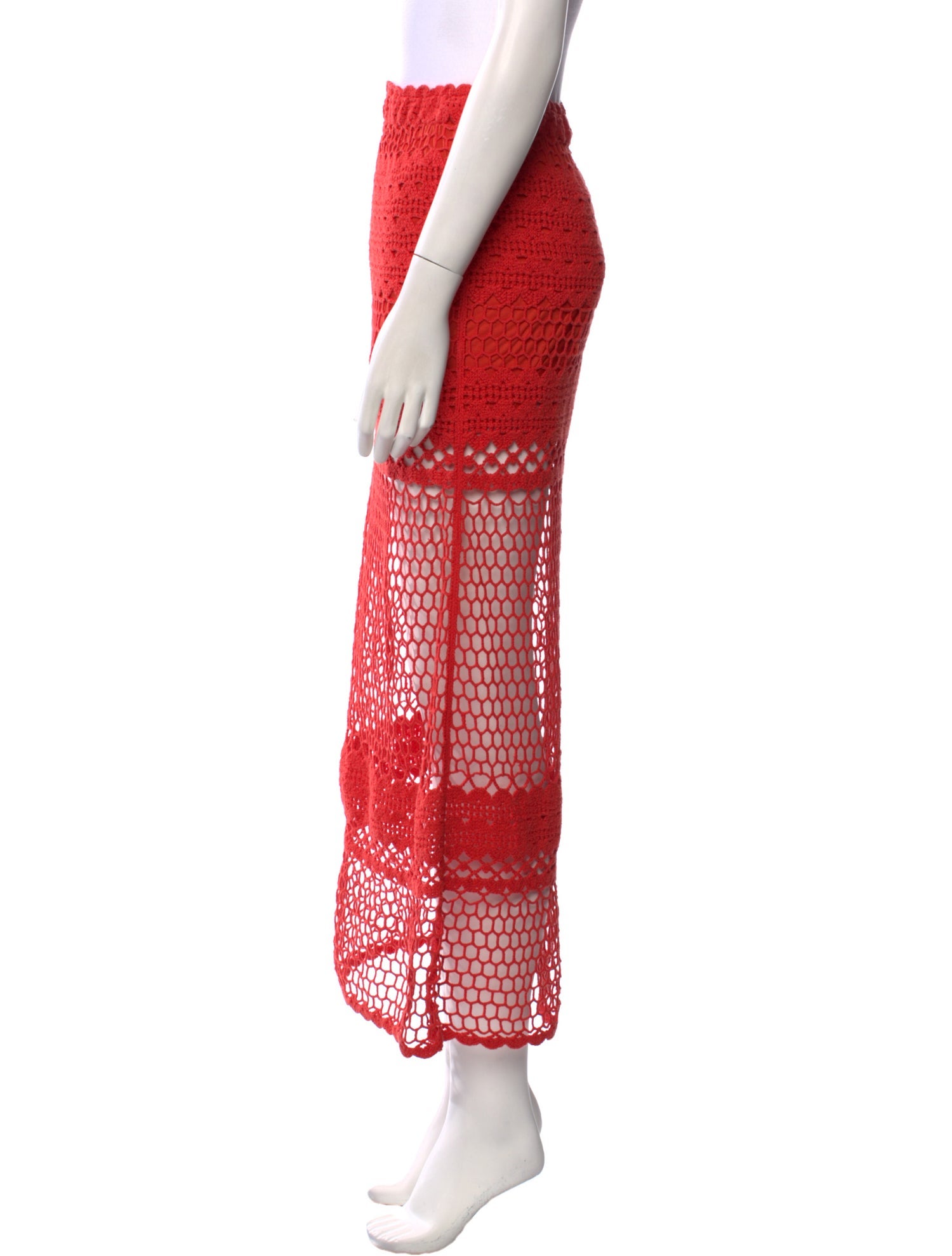 Suboo Crochet Trim Midi Length Skirt