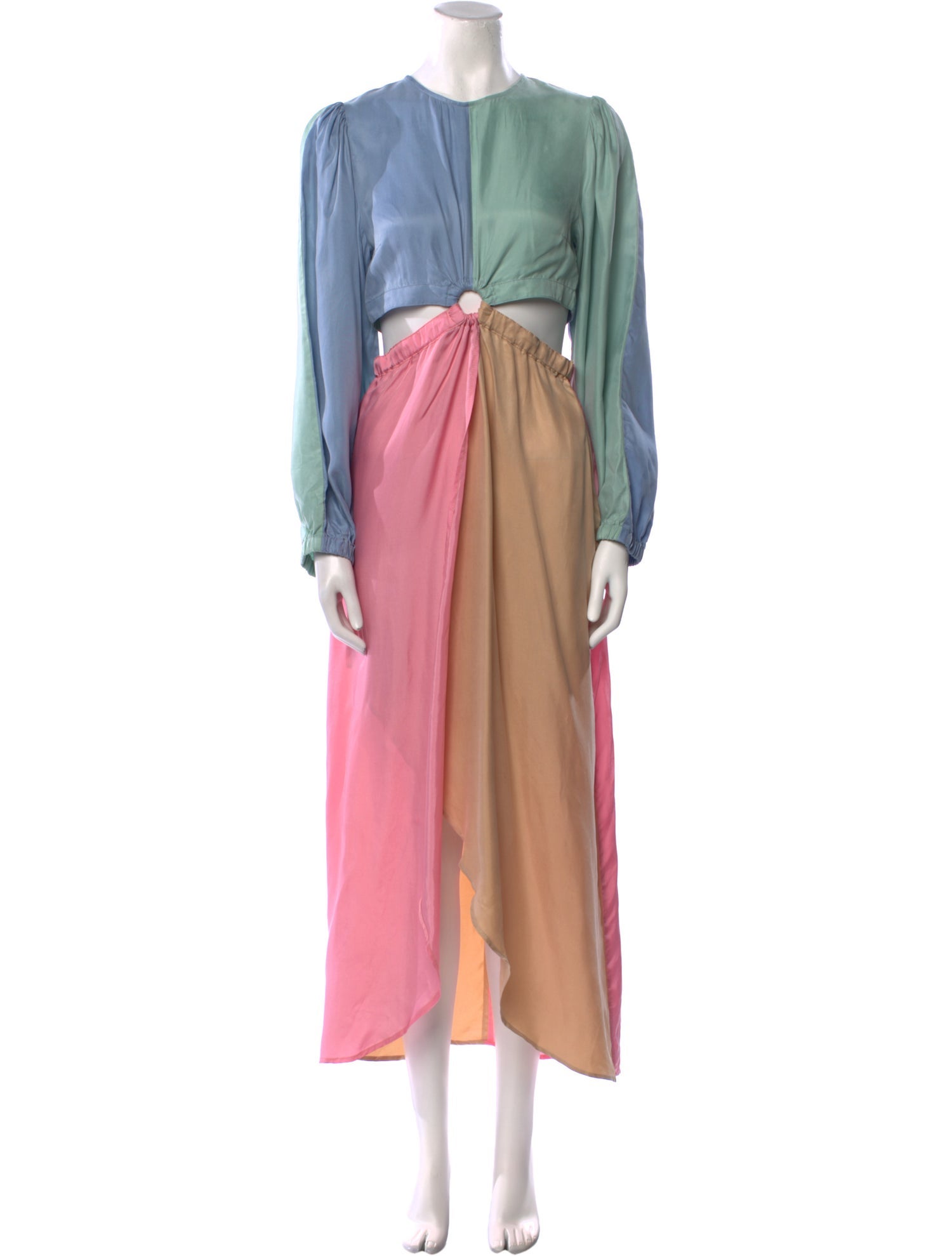 Suboo Colorblock Pattern Long Dress w/ Tags
