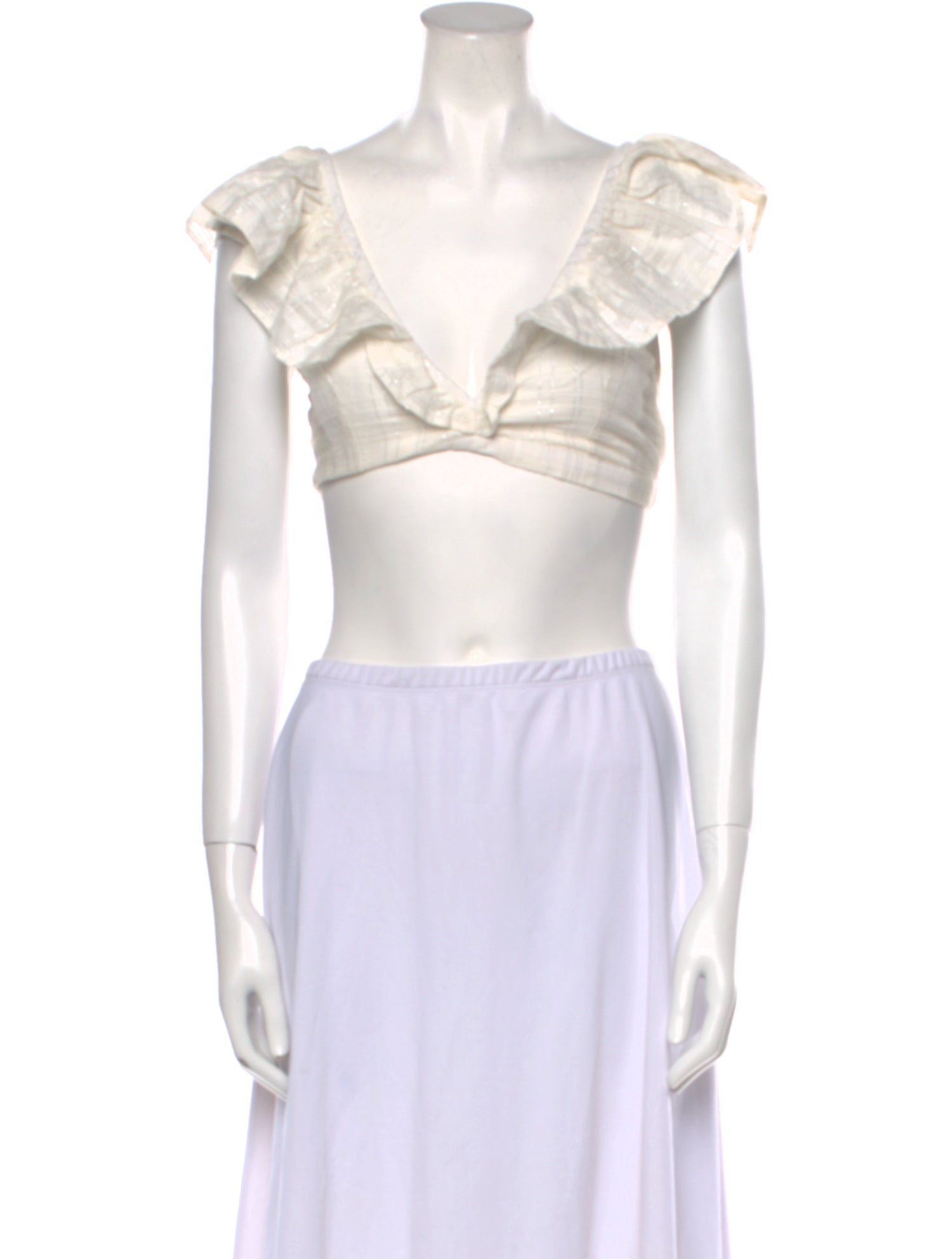 Suboo V-Neck Short Sleeve Crop Top w/ Tags