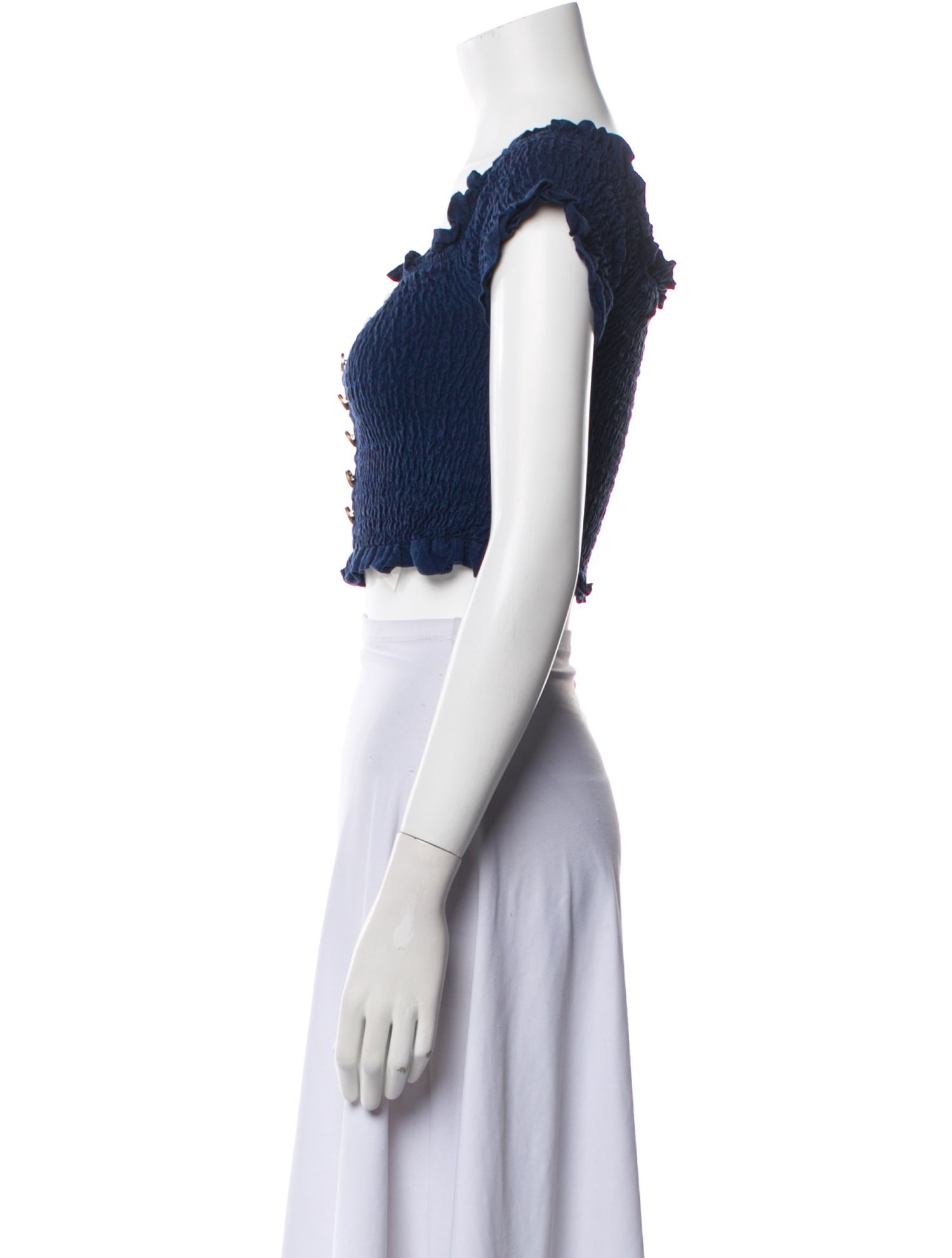 Suboo Linen Square Neckline Crop Top