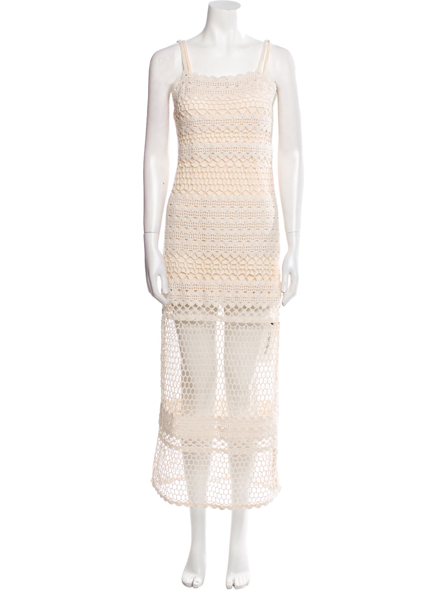 Suboo Lace Pattern Long Dress