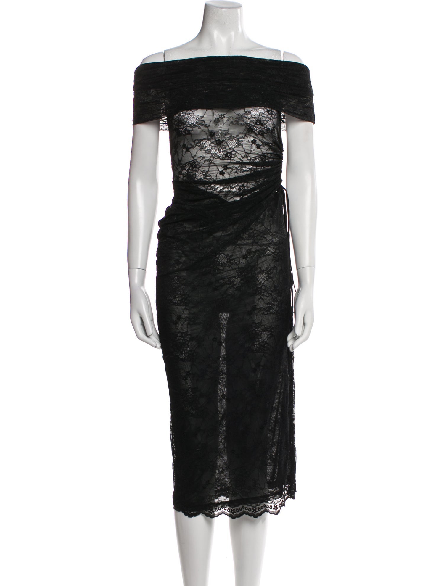 Suboo Lace Pattern Midi Length Dress