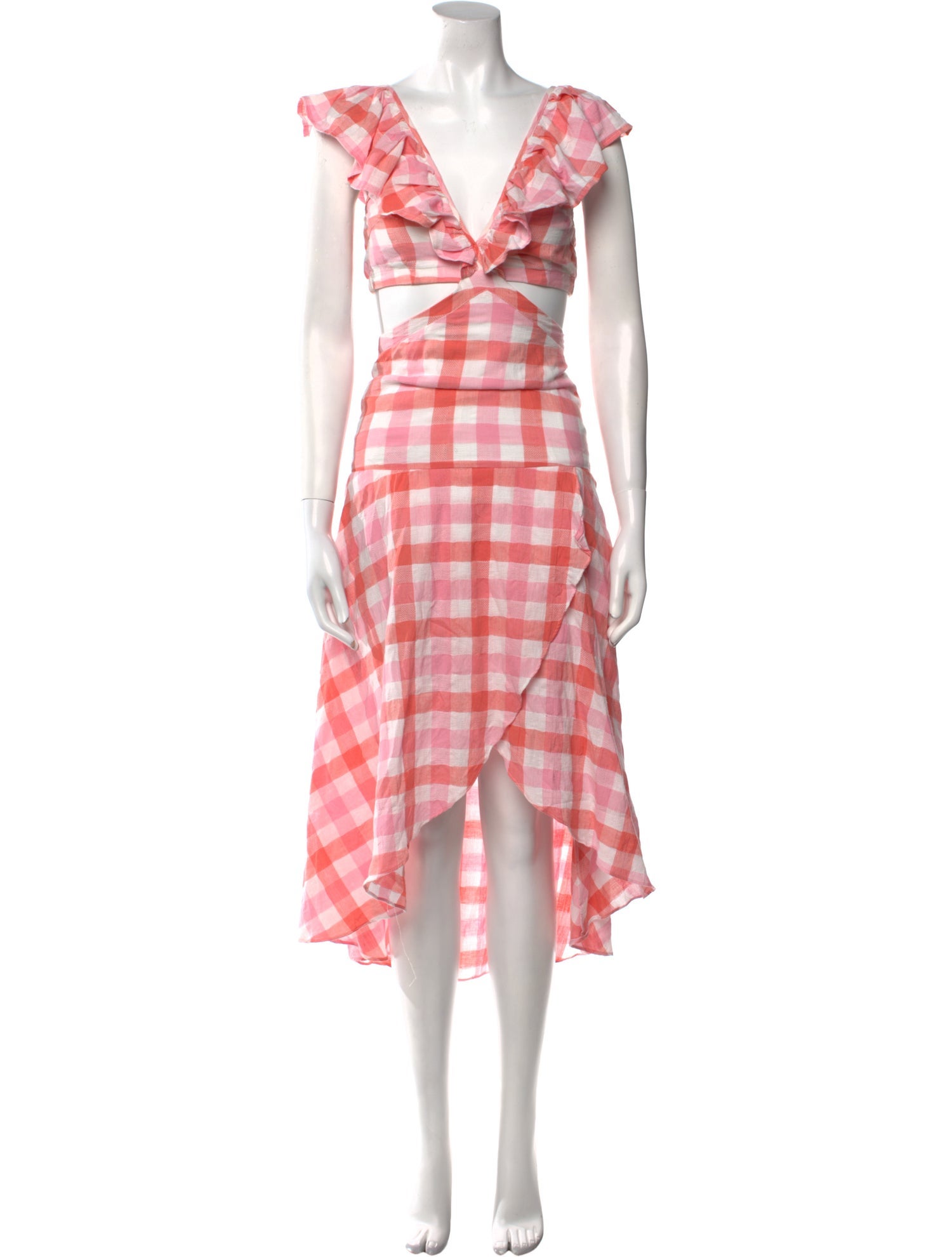 Suboo Plaid Print Long Dress