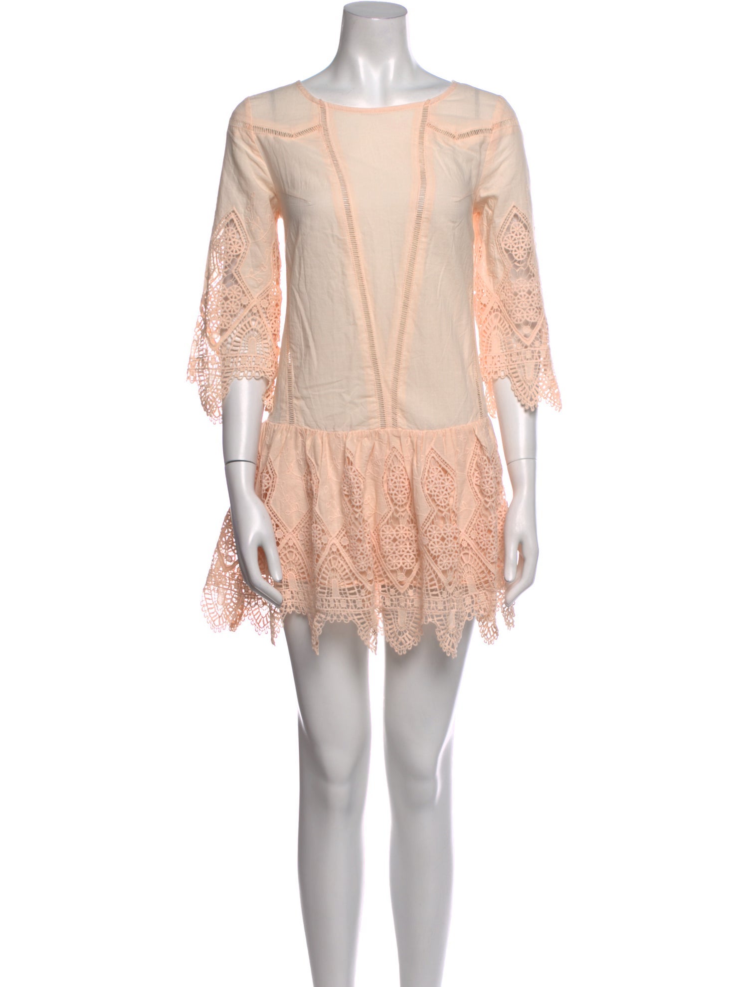 Suboo Bateau Neckline Mini Dress