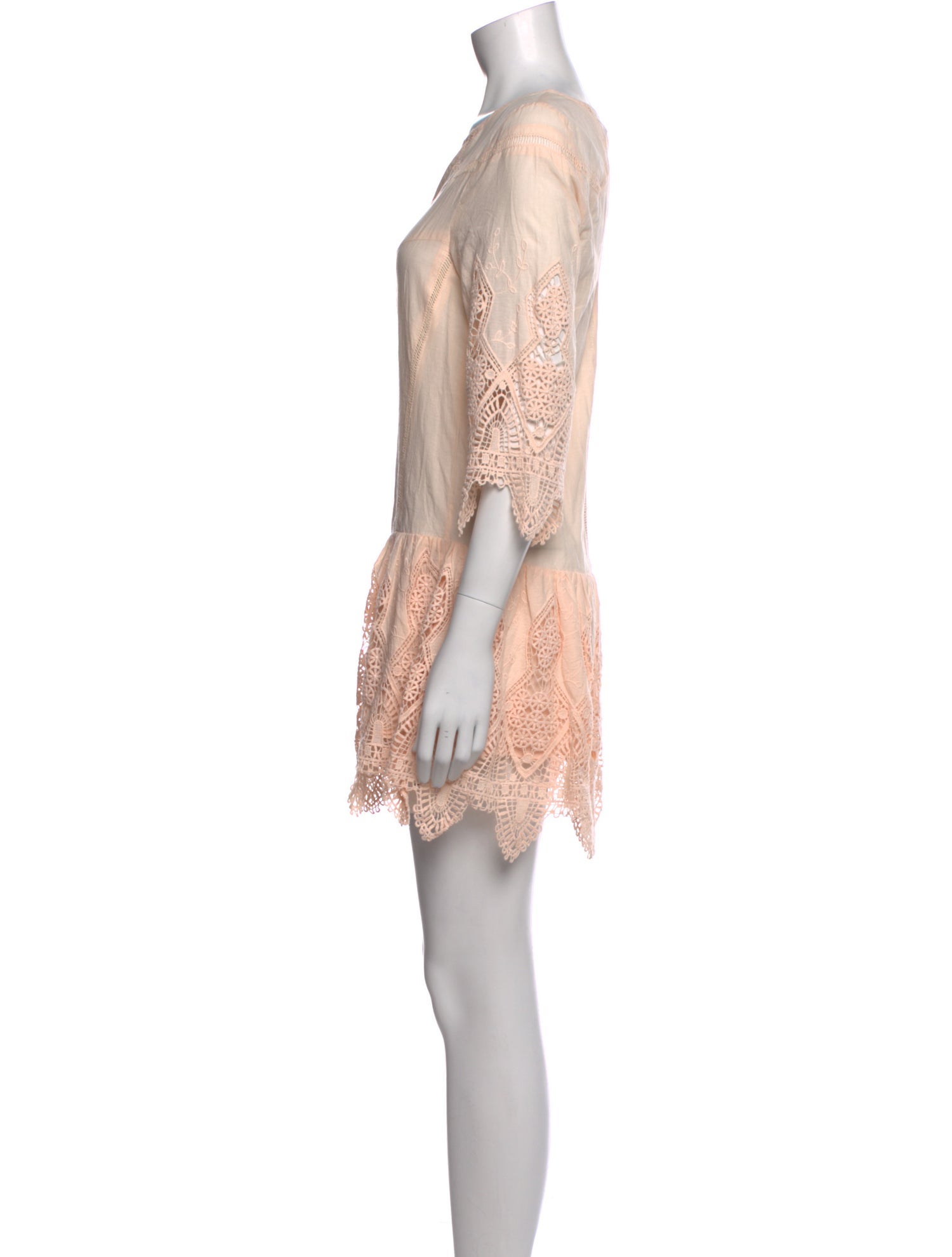 Suboo Bateau Neckline Mini Dress