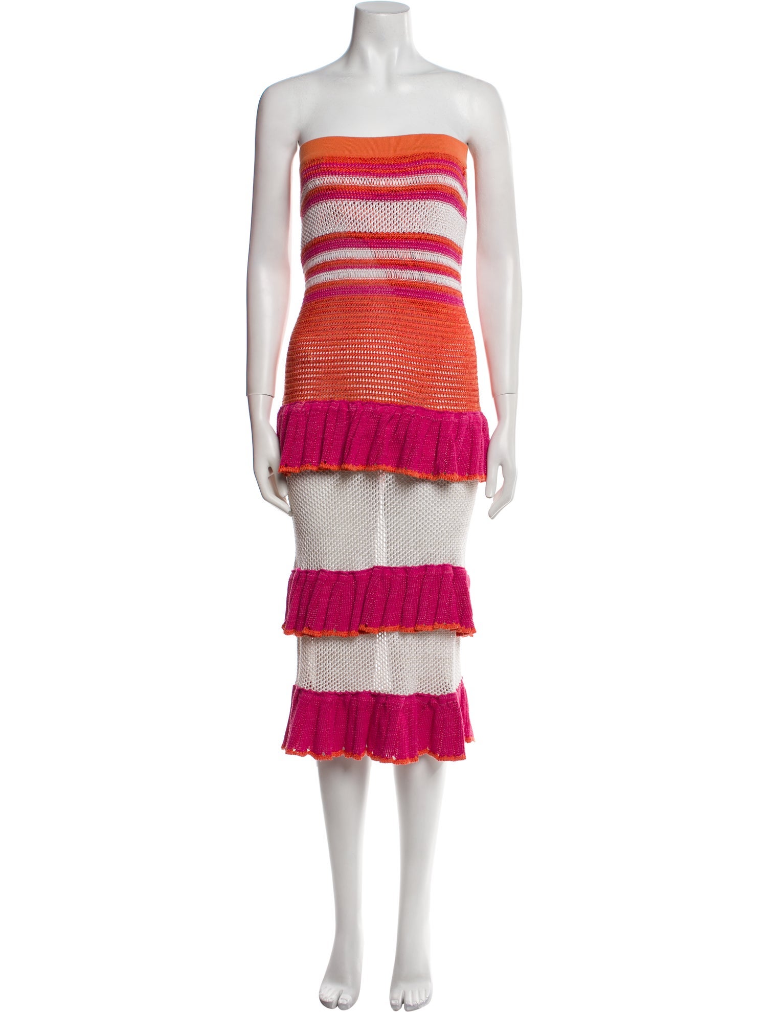 Suboo Striped Knee-Length Dress