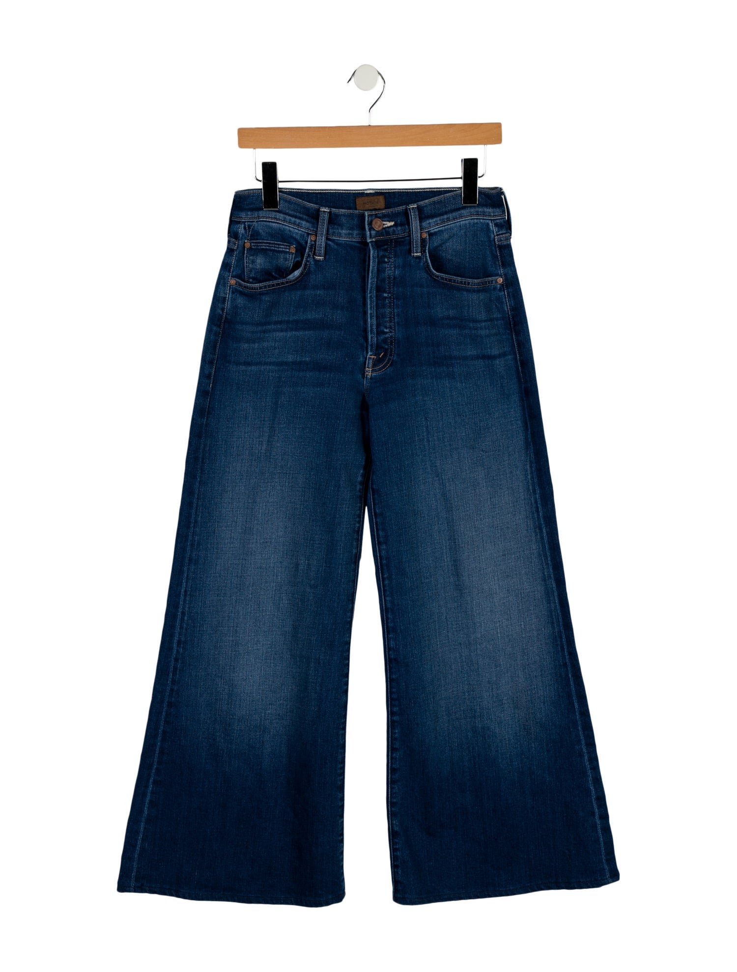 Mother Mid-Rise Wide Leg Jeans