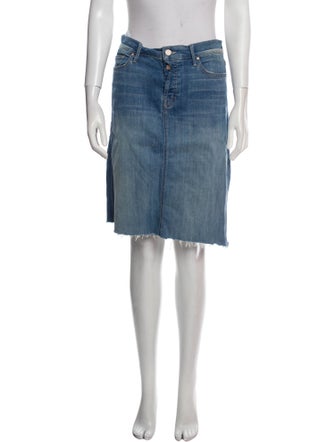 Mother Raw-Edge Trim Knee-Length Skirt
