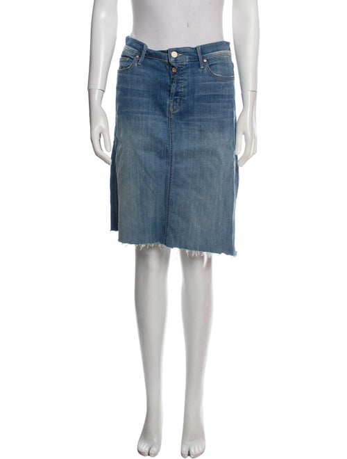 Mother Raw-Edge Trim Knee-Length Skirt