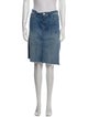 Mother Raw-Edge Trim Knee-Length Skirt
