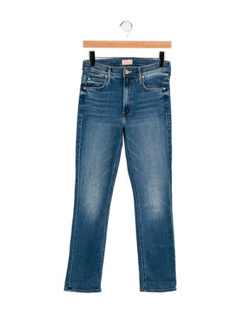 Mother Mid-Rise Straight Leg Jeans