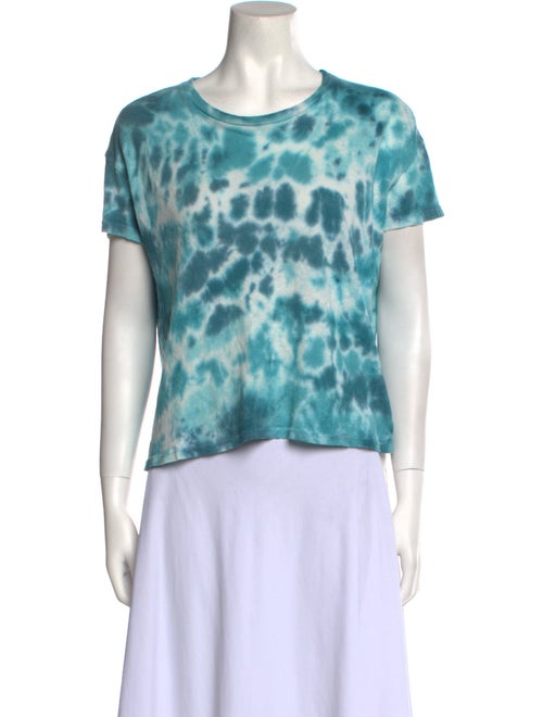 Mother Tie-Dye Print Crew Neck Crop Top