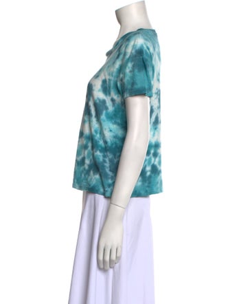 Mother Tie-Dye Print Crew Neck Crop Top