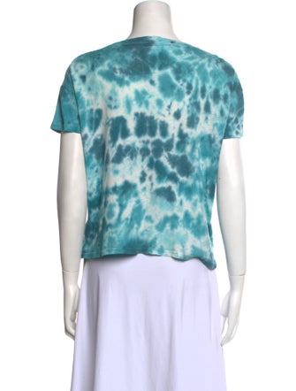 Mother Tie-Dye Print Crew Neck Crop Top