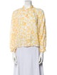 Mother Printed Mock Neck Blouse