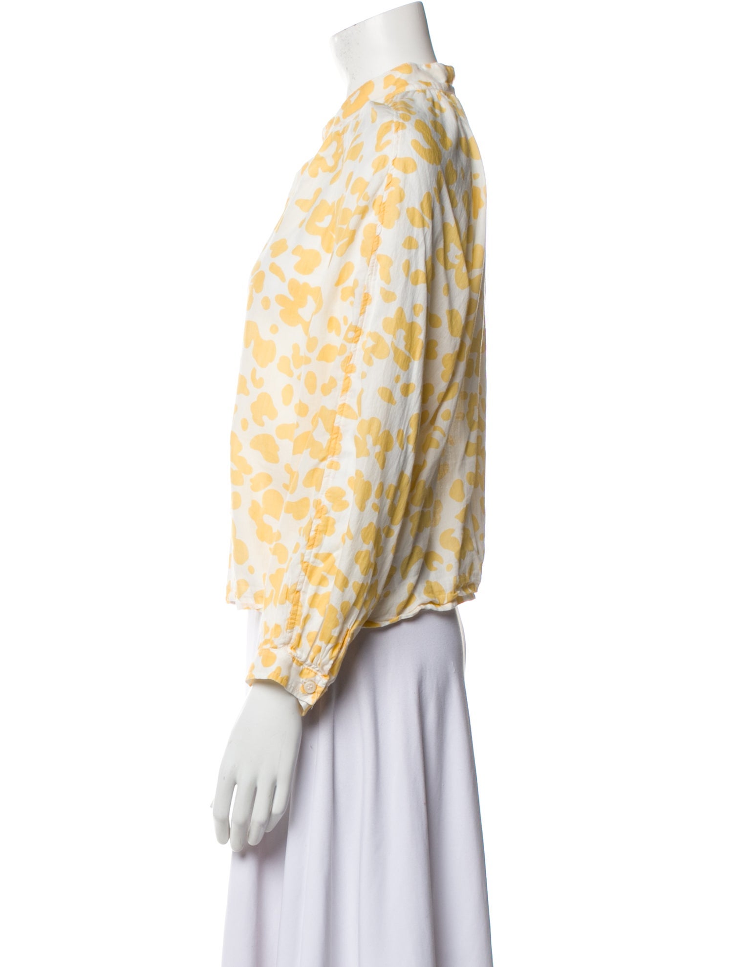 Mother Printed Mock Neck Blouse