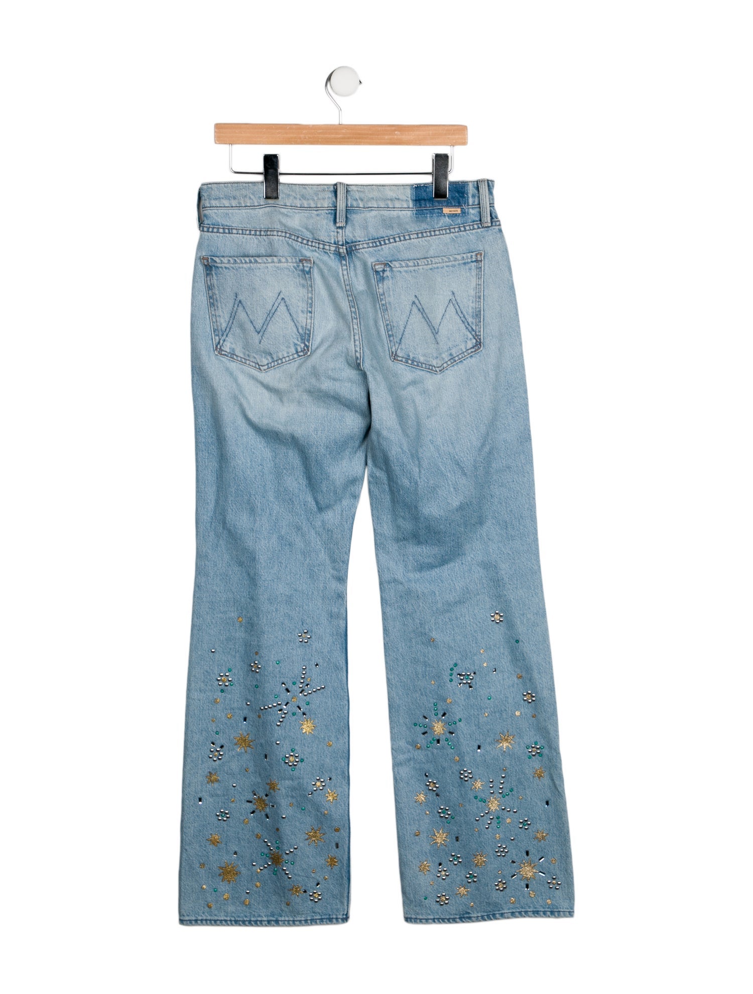 Mother Mid-Rise Wide Leg Jeans