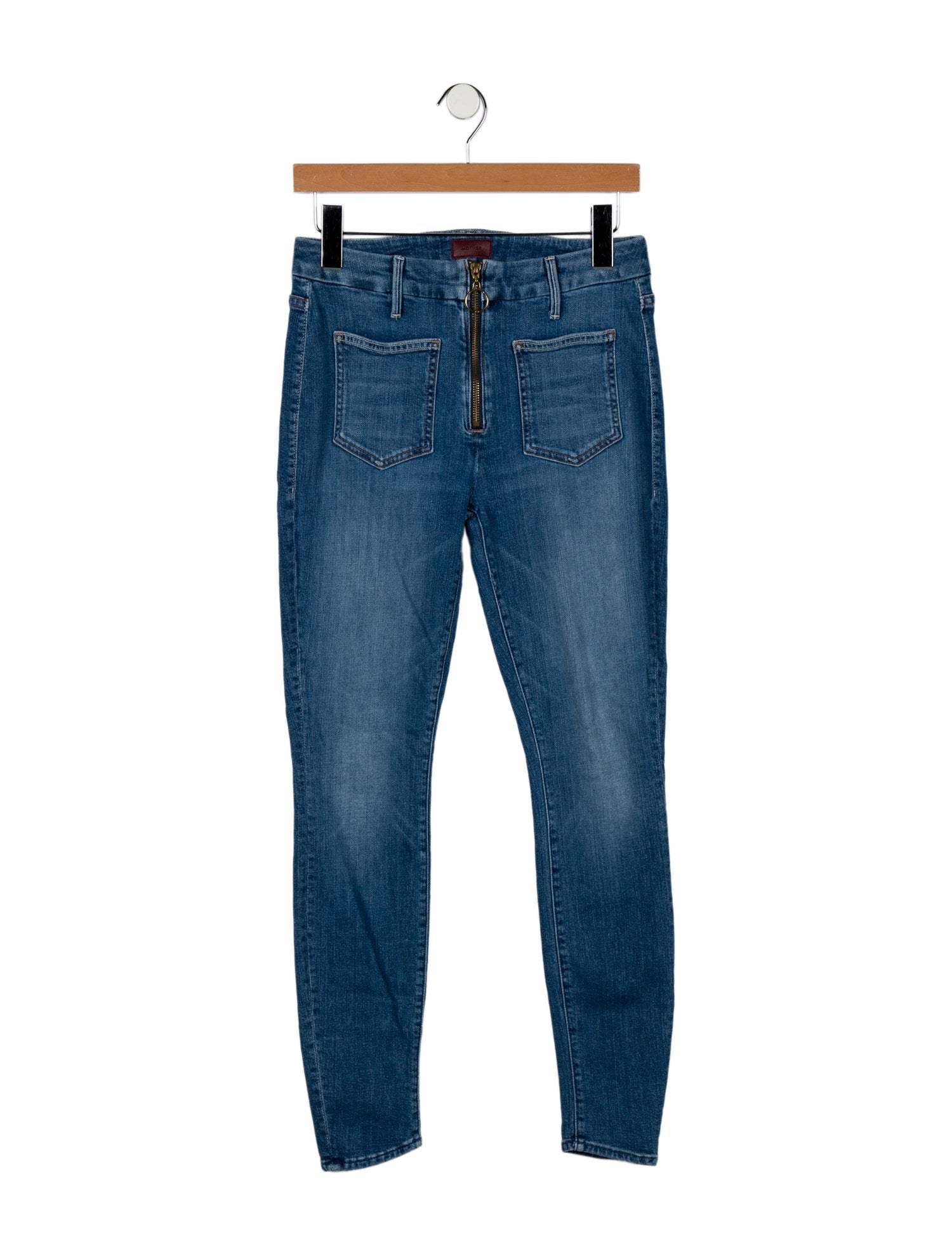 Mother Mid-Rise Skinny Leg Jeans