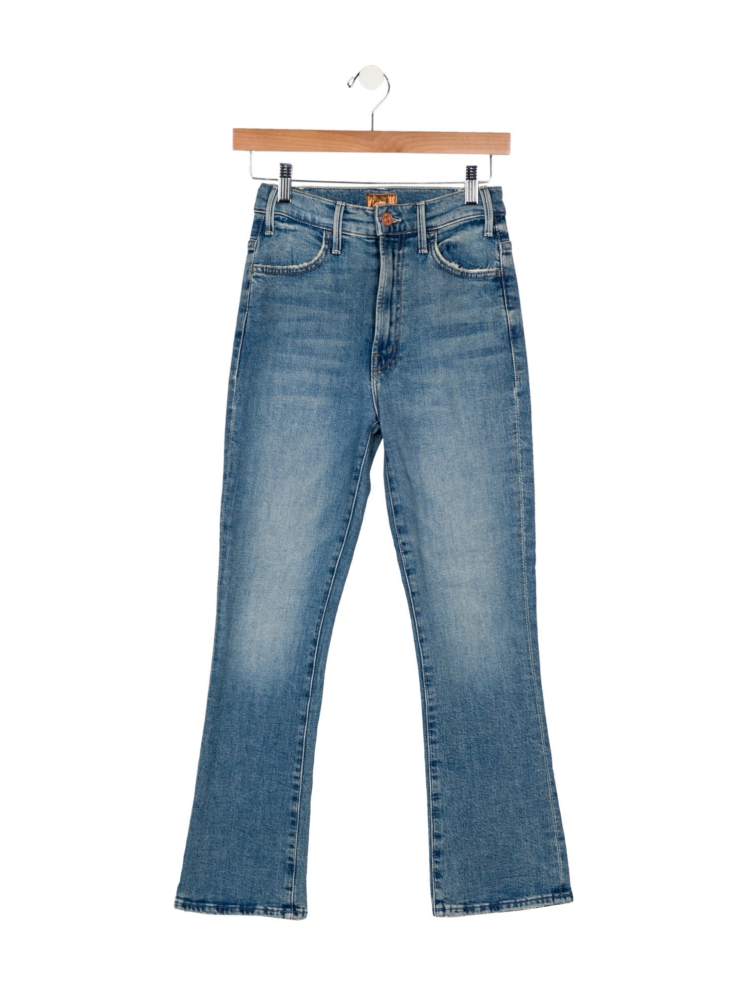 Mother Mid-Rise Straight Leg Jeans