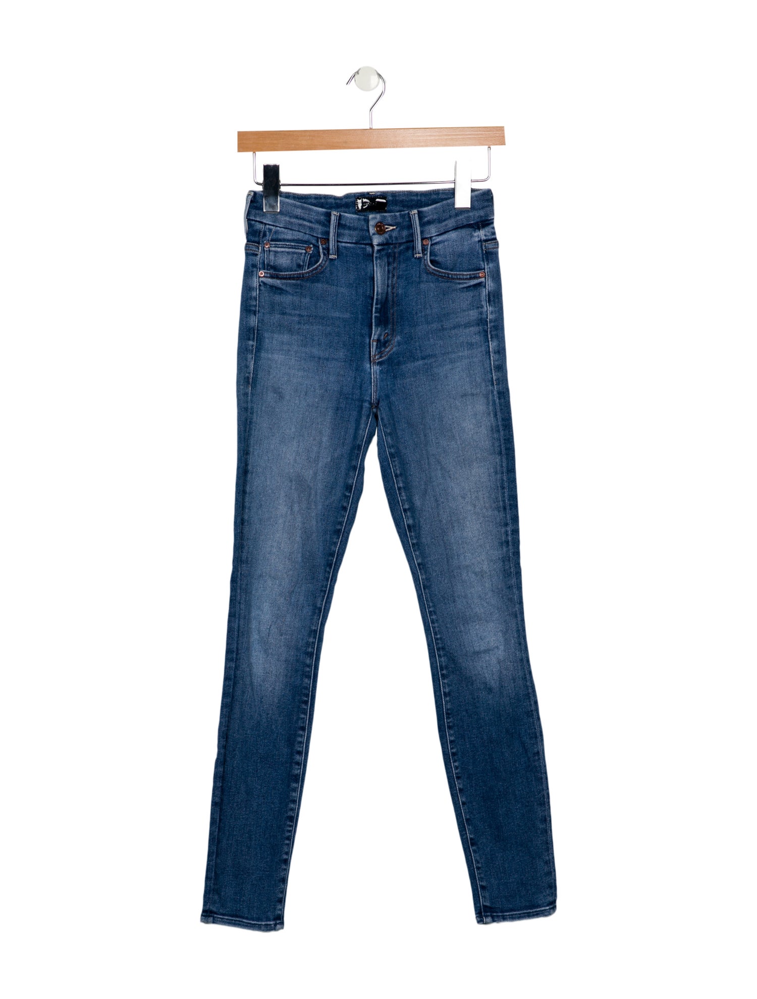 Mother Mid-Rise Skinny Leg Jeans