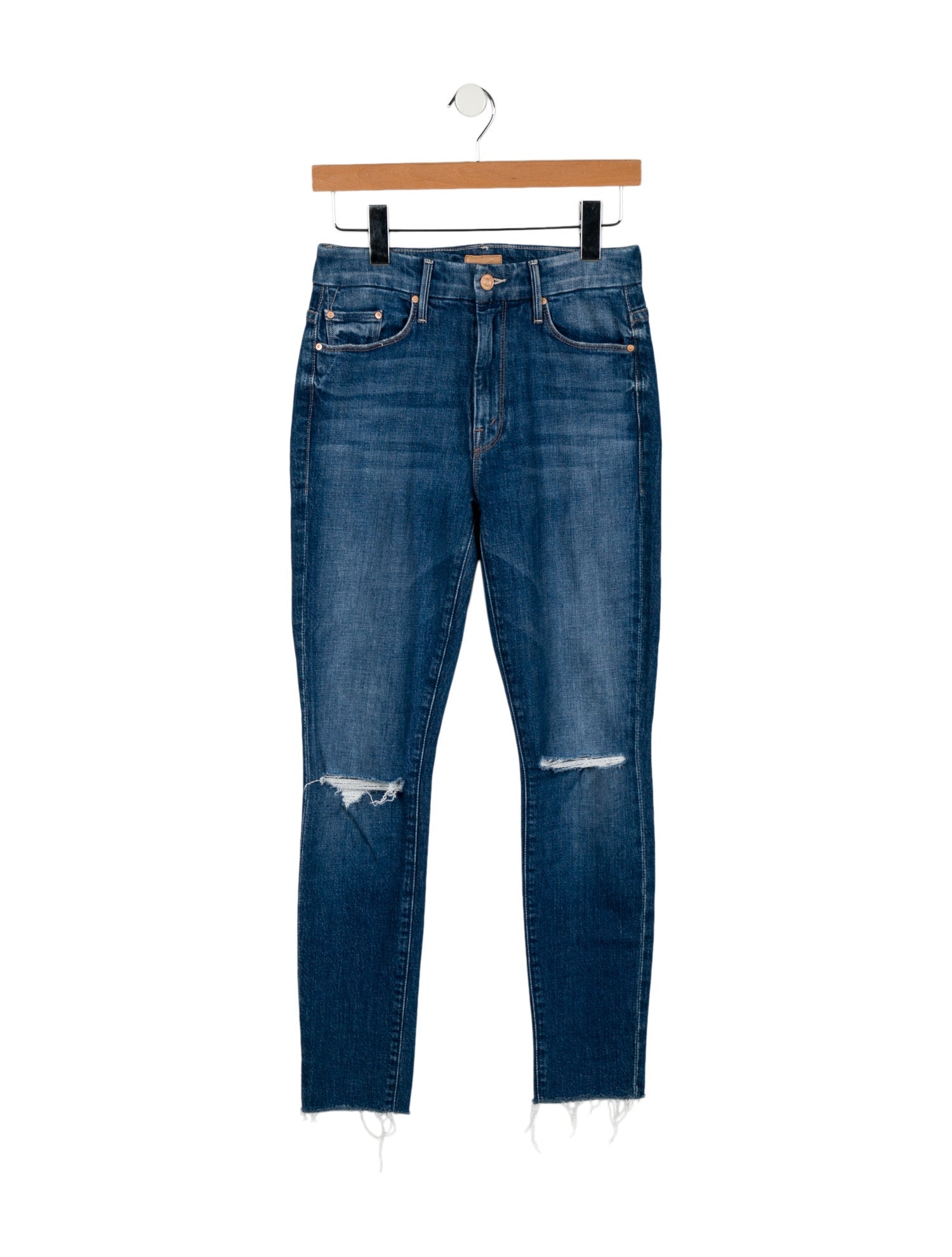 Mother Mid-Rise Skinny Leg Jeans