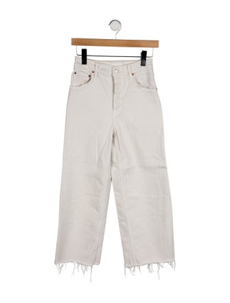 Mother Mid-Rise Wide Leg Jeans