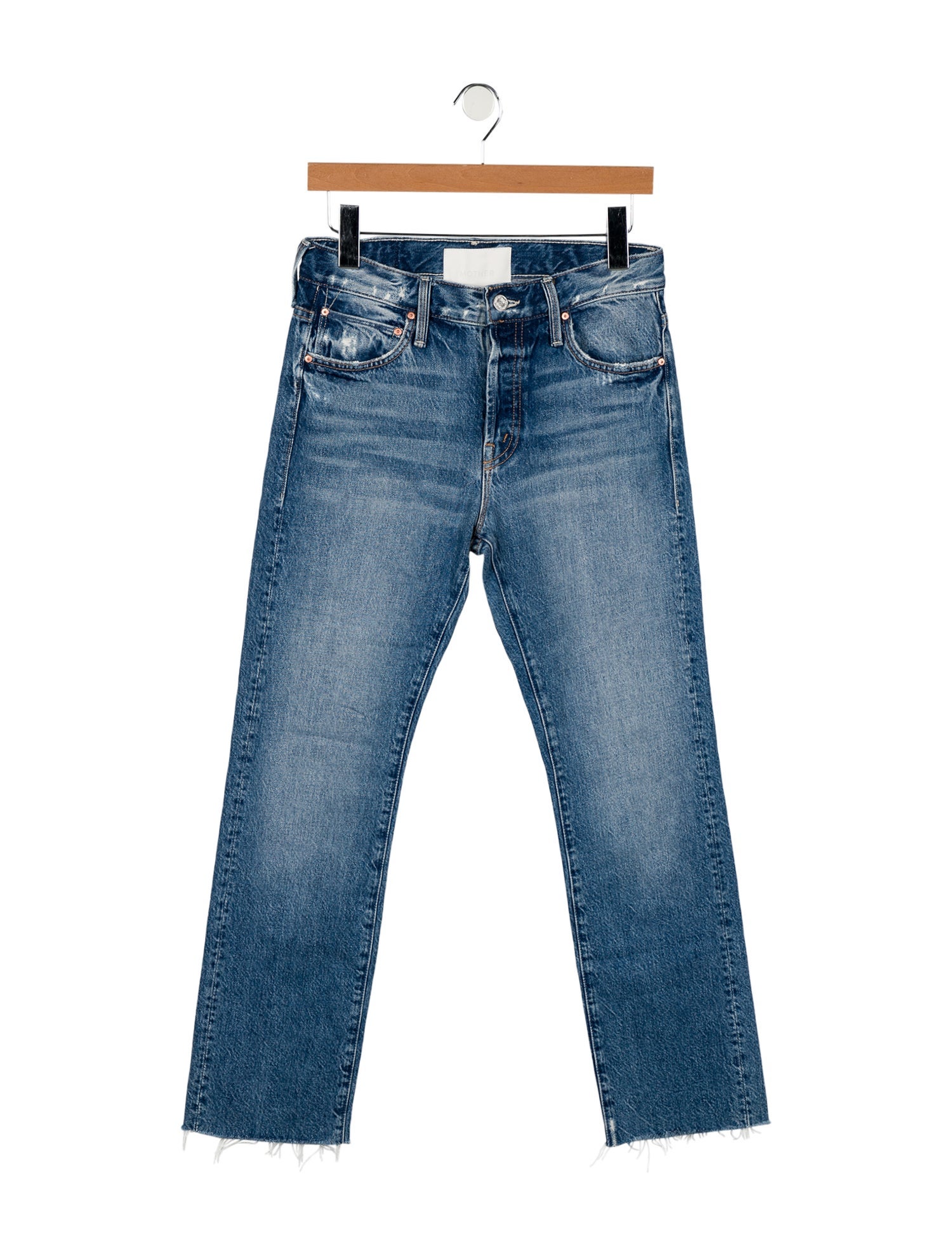 Mother Mid-Rise Straight Leg Jeans