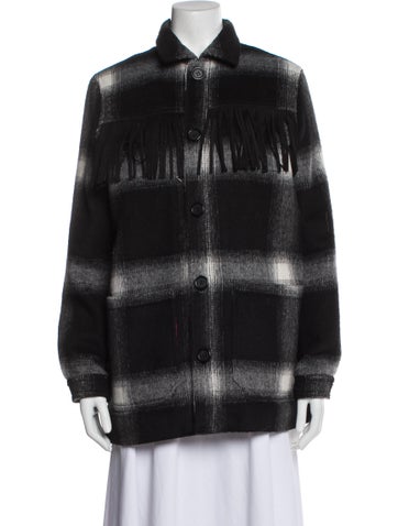 Mother Coats Plaid Print Coat S