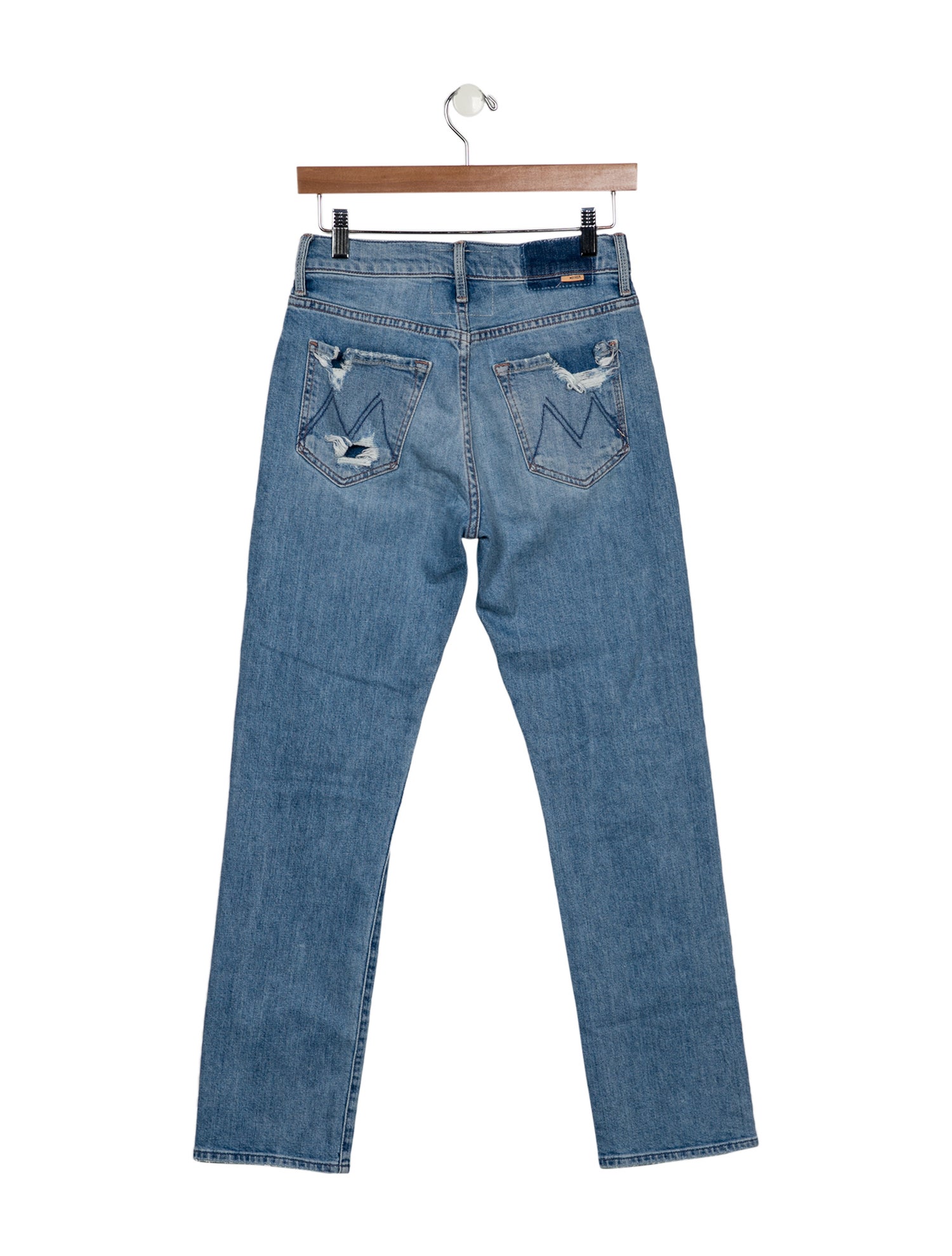 Mother Mid-Rise Straight Leg Jeans