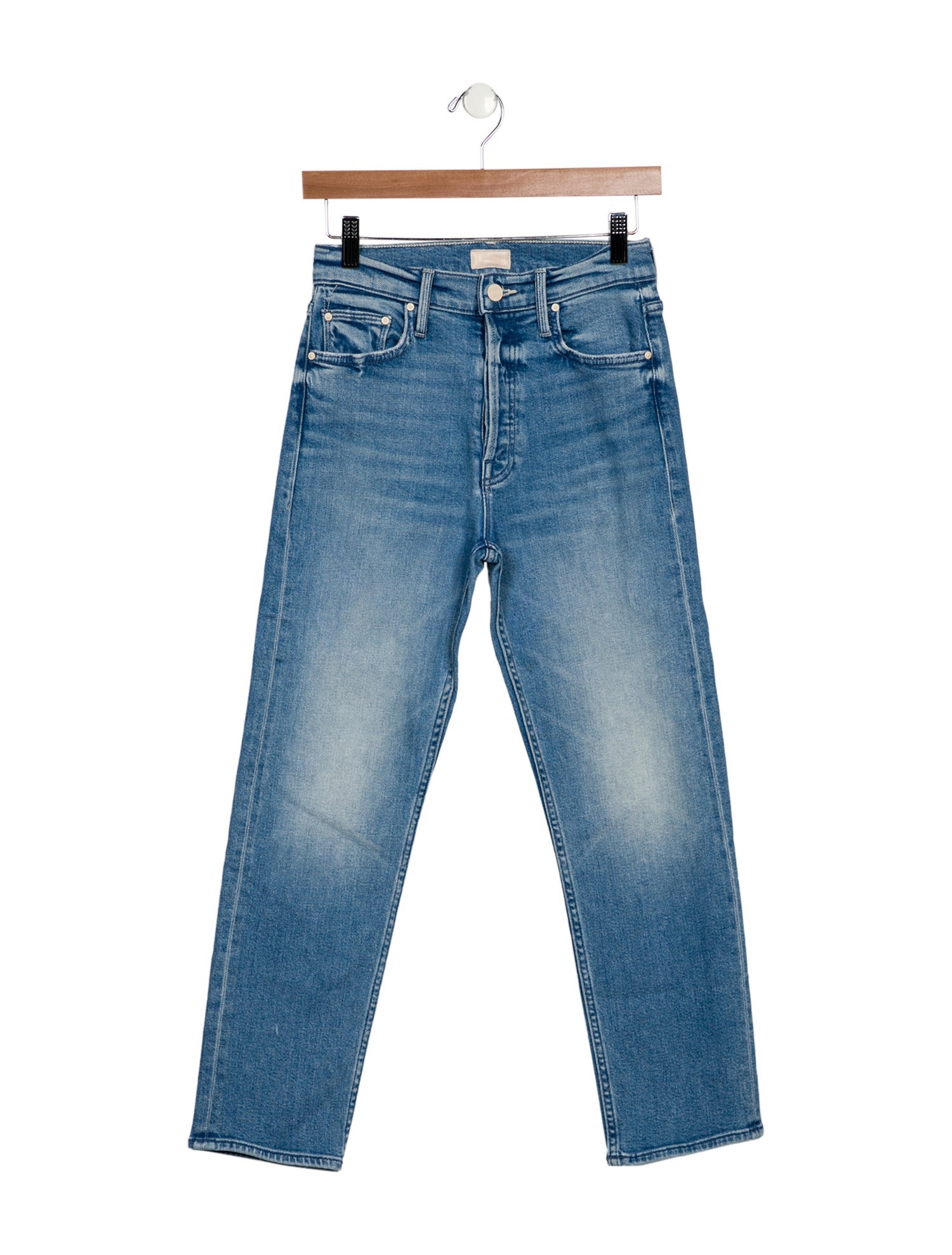 Mother Mid-Rise Straight Leg Jeans