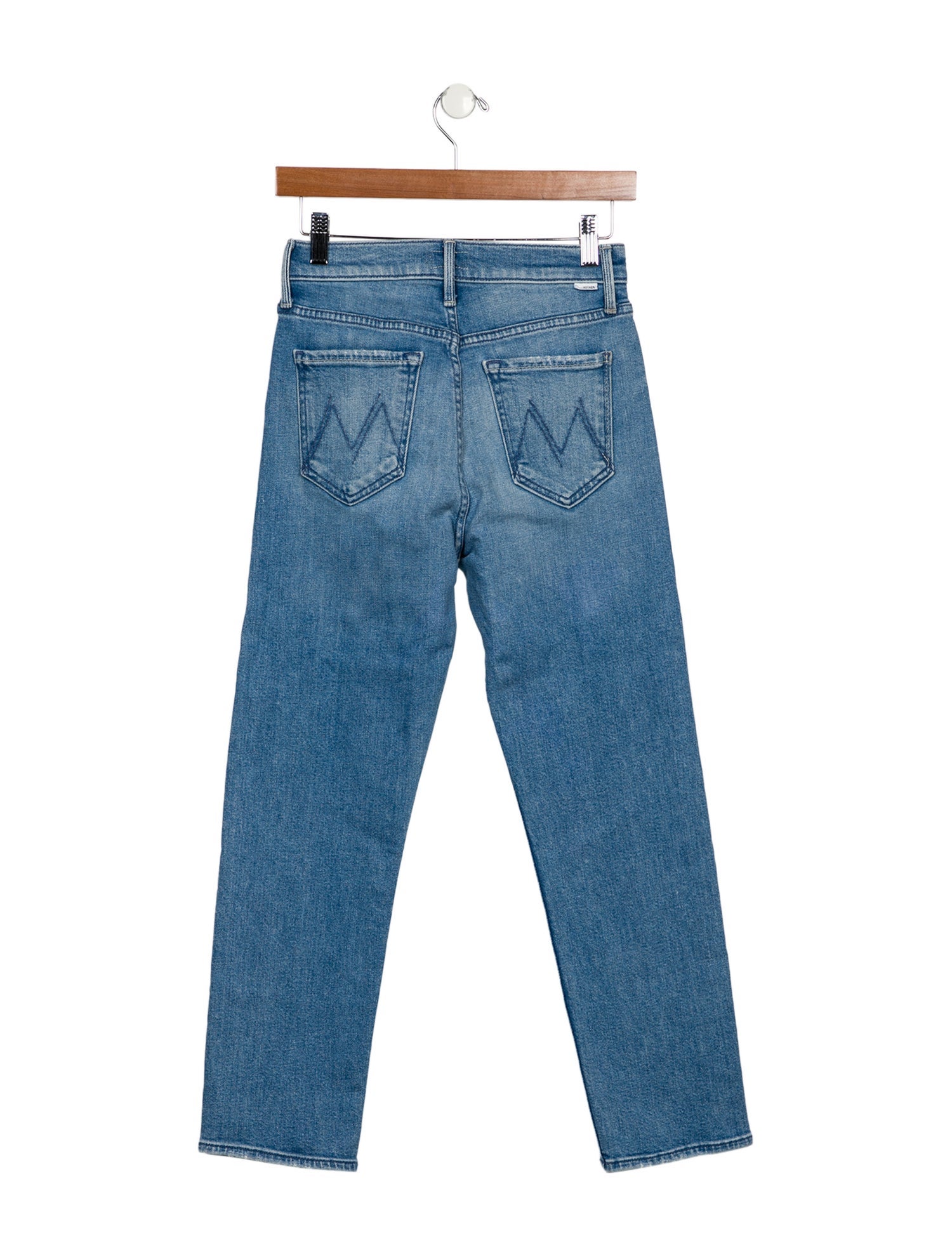 Mother Mid-Rise Straight Leg Jeans