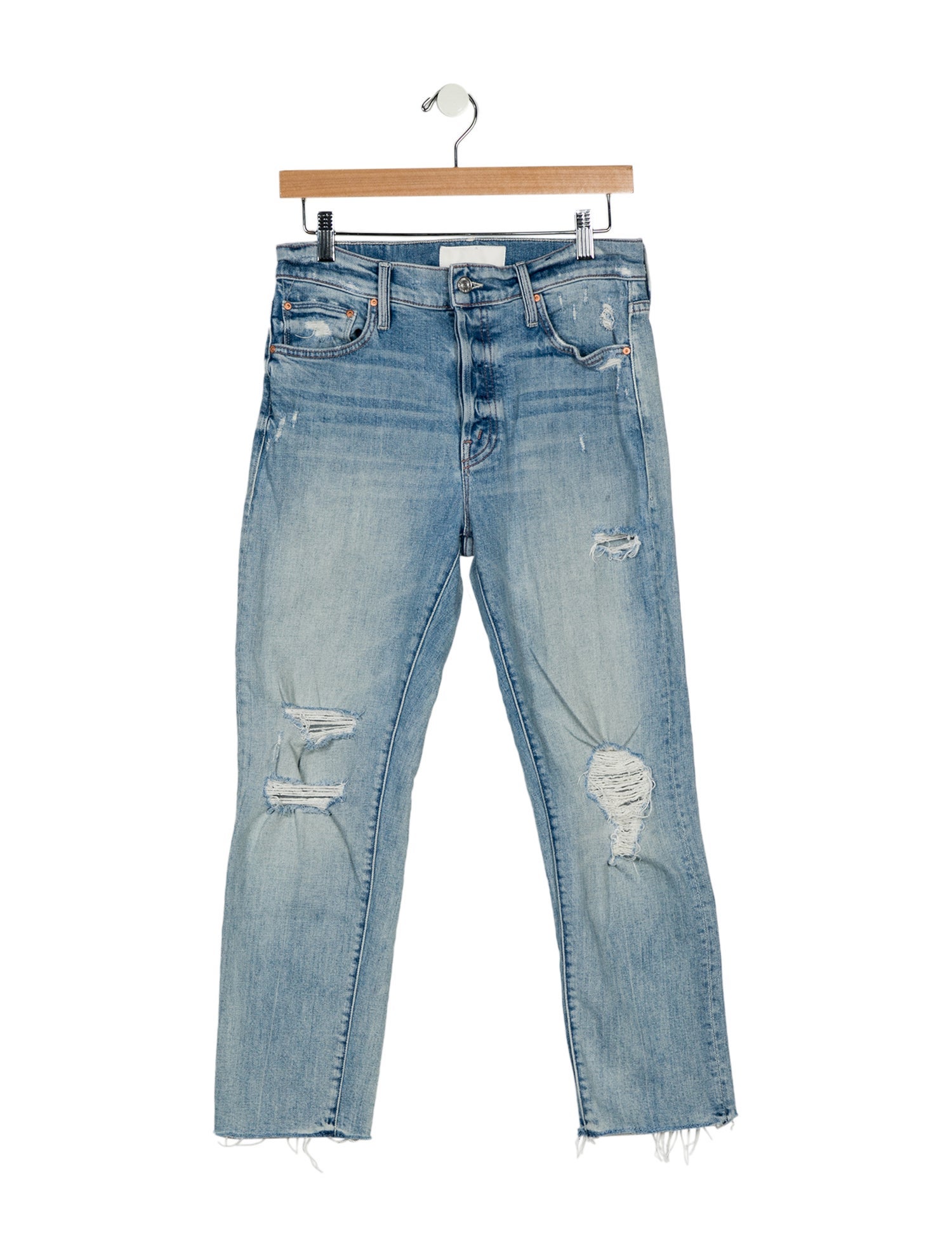 Mother Mid-Rise Straight Leg Jeans
