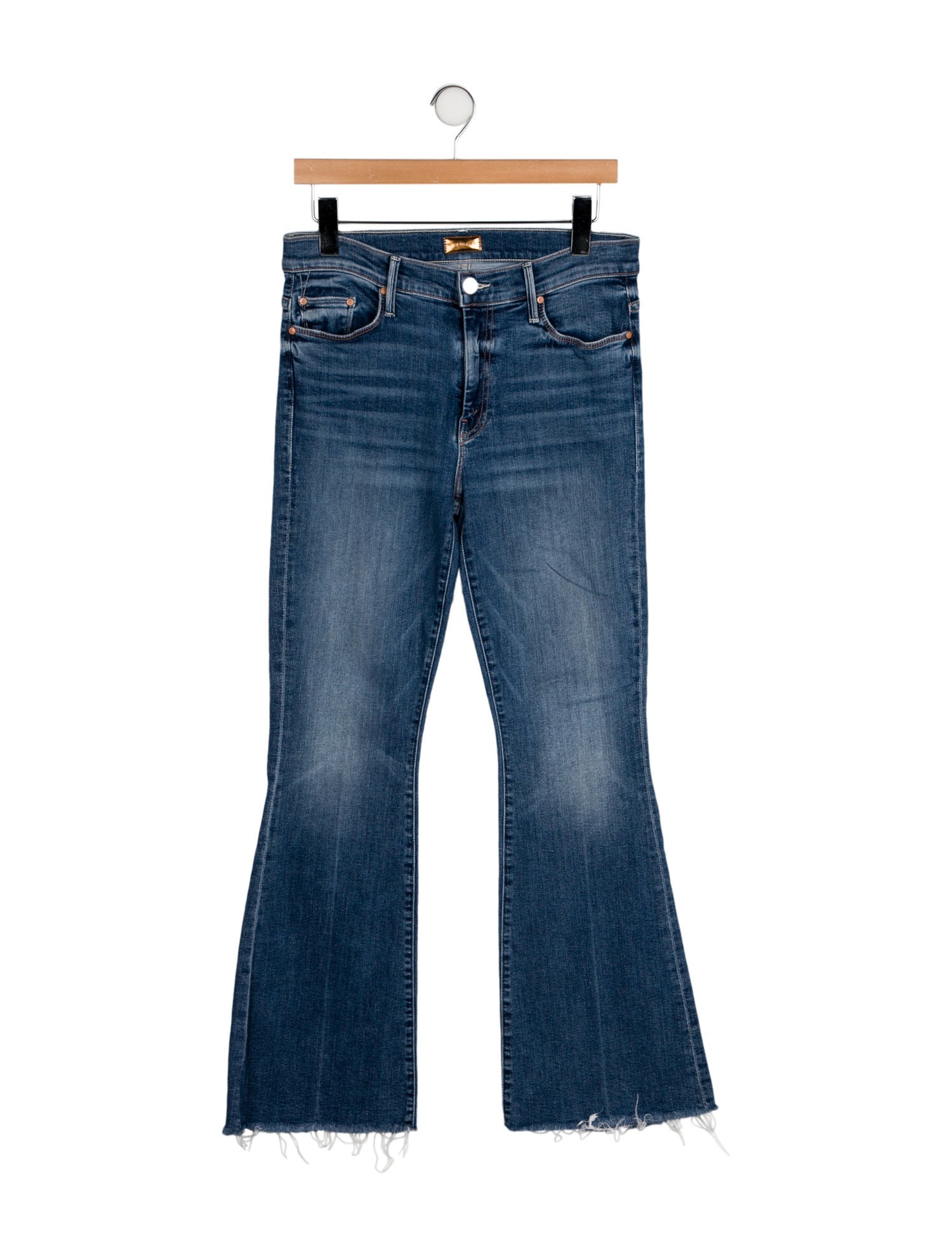 Mother Mid-Rise Wide Leg Jeans