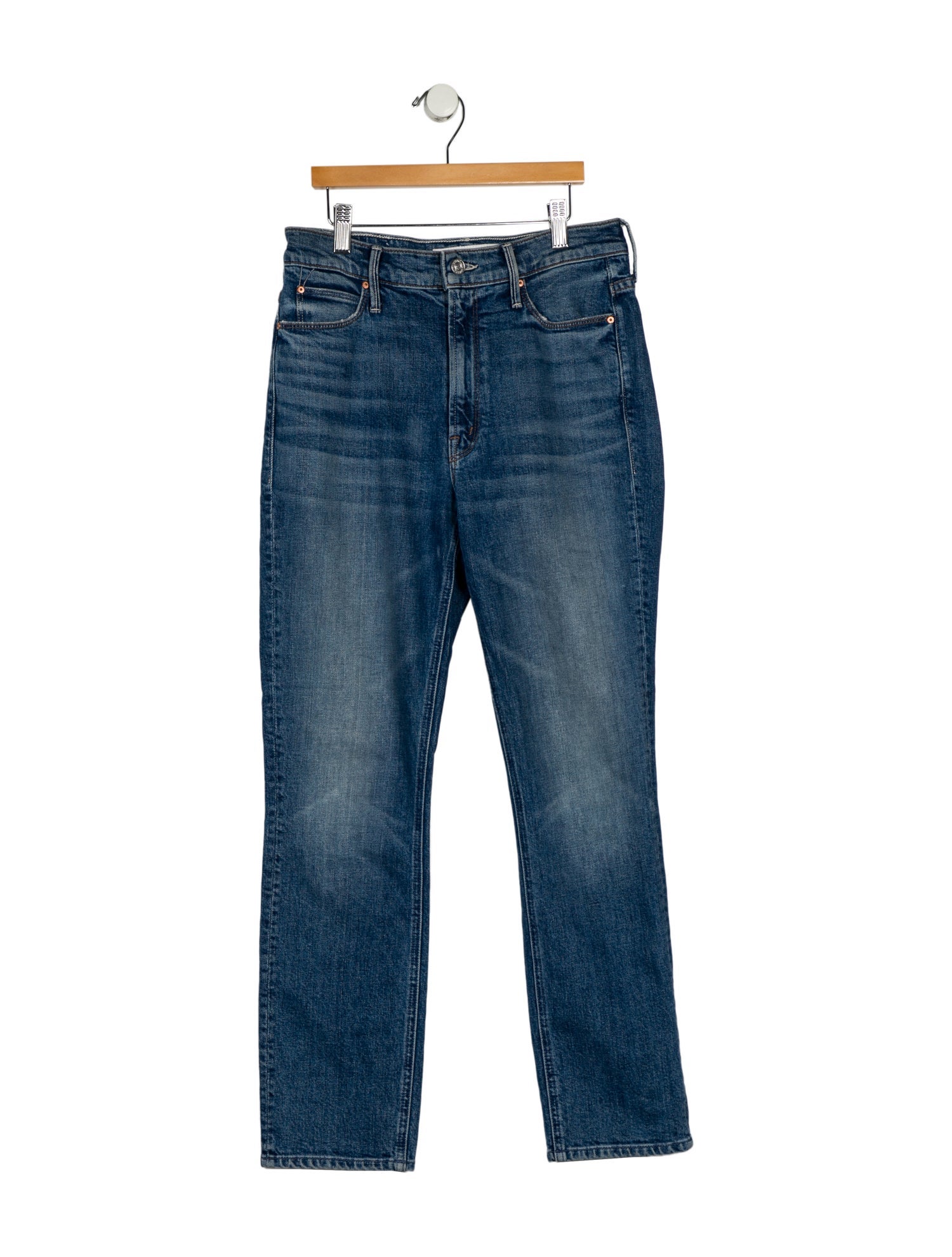 Mother Mid-Rise Straight Leg Jeans