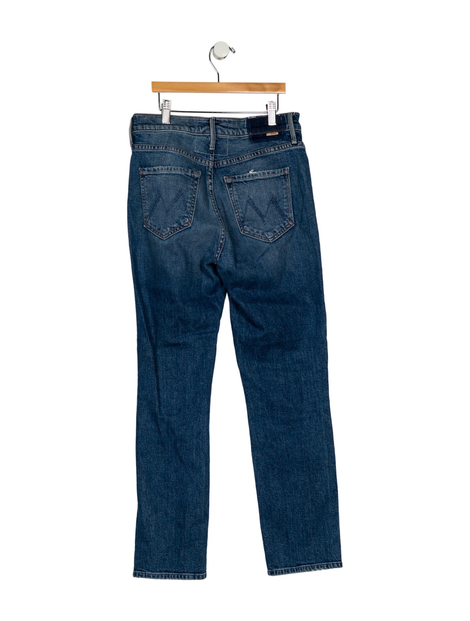 Mother Mid-Rise Straight Leg Jeans