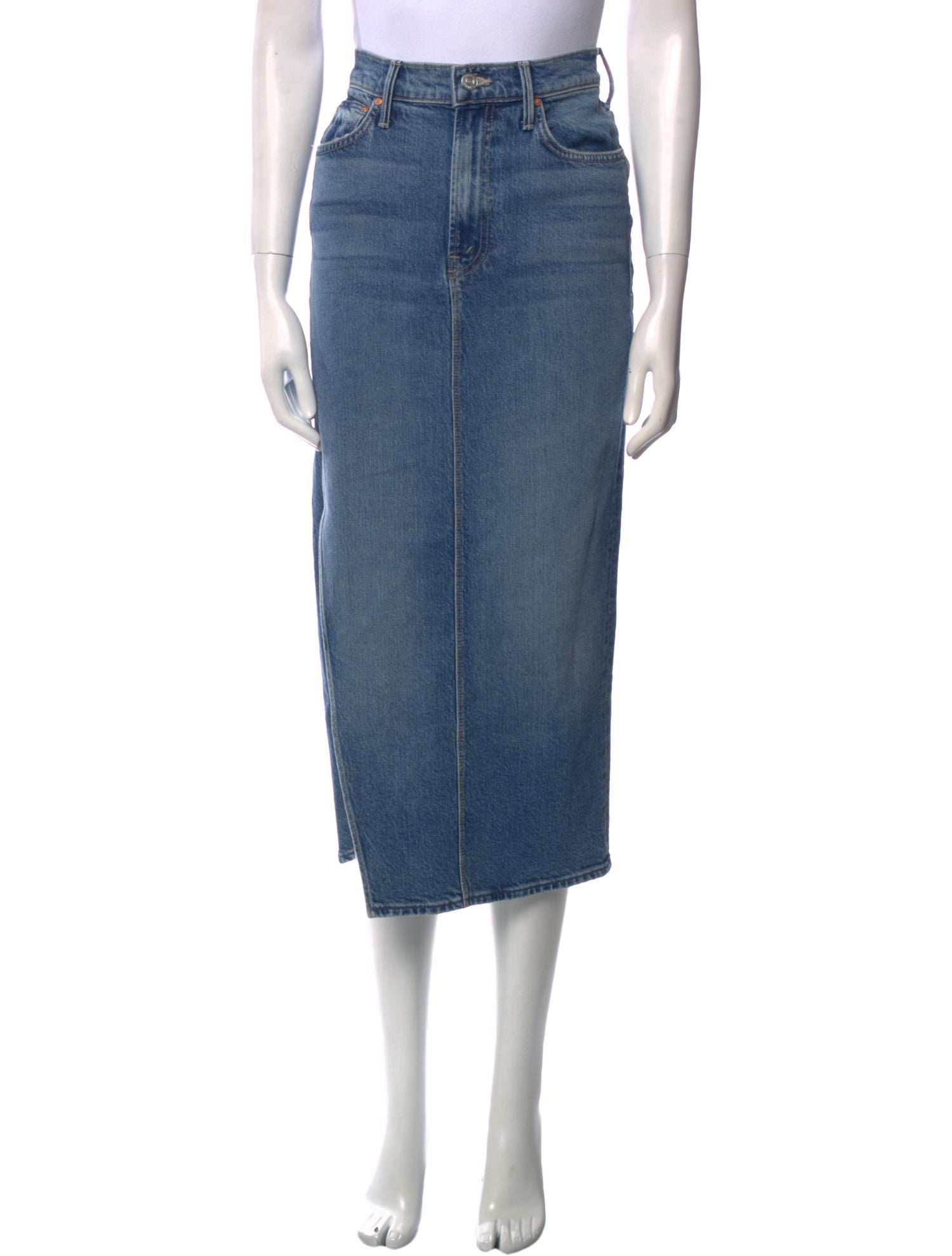 Mother Distressed Accents Midi Length Skirt w/ Tags