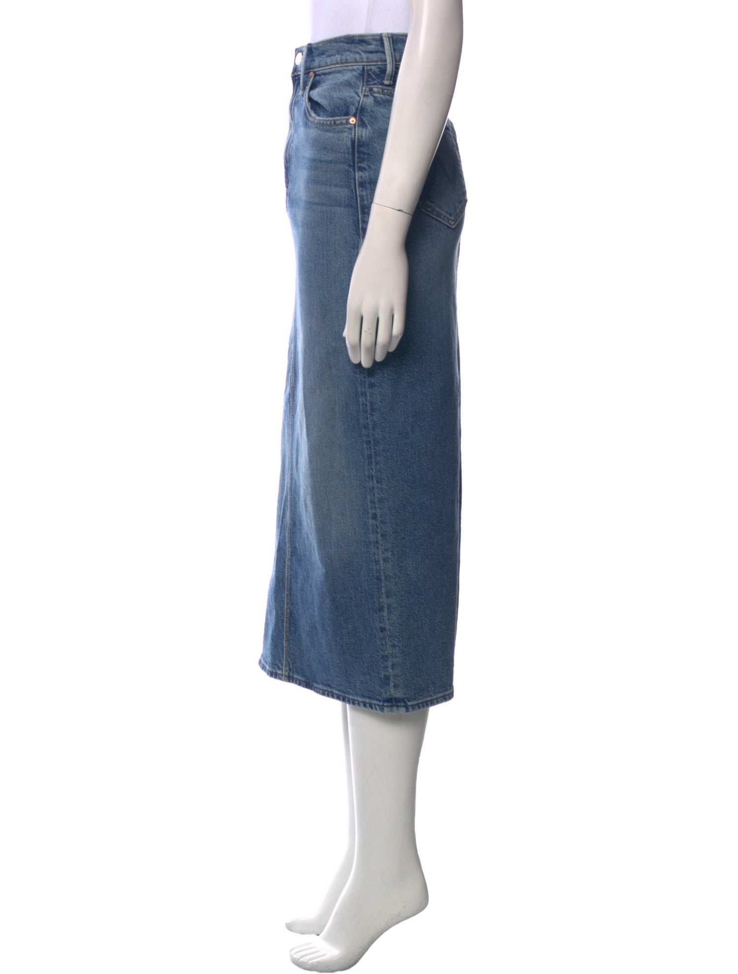 Mother Distressed Accents Midi Length Skirt w/ Tags