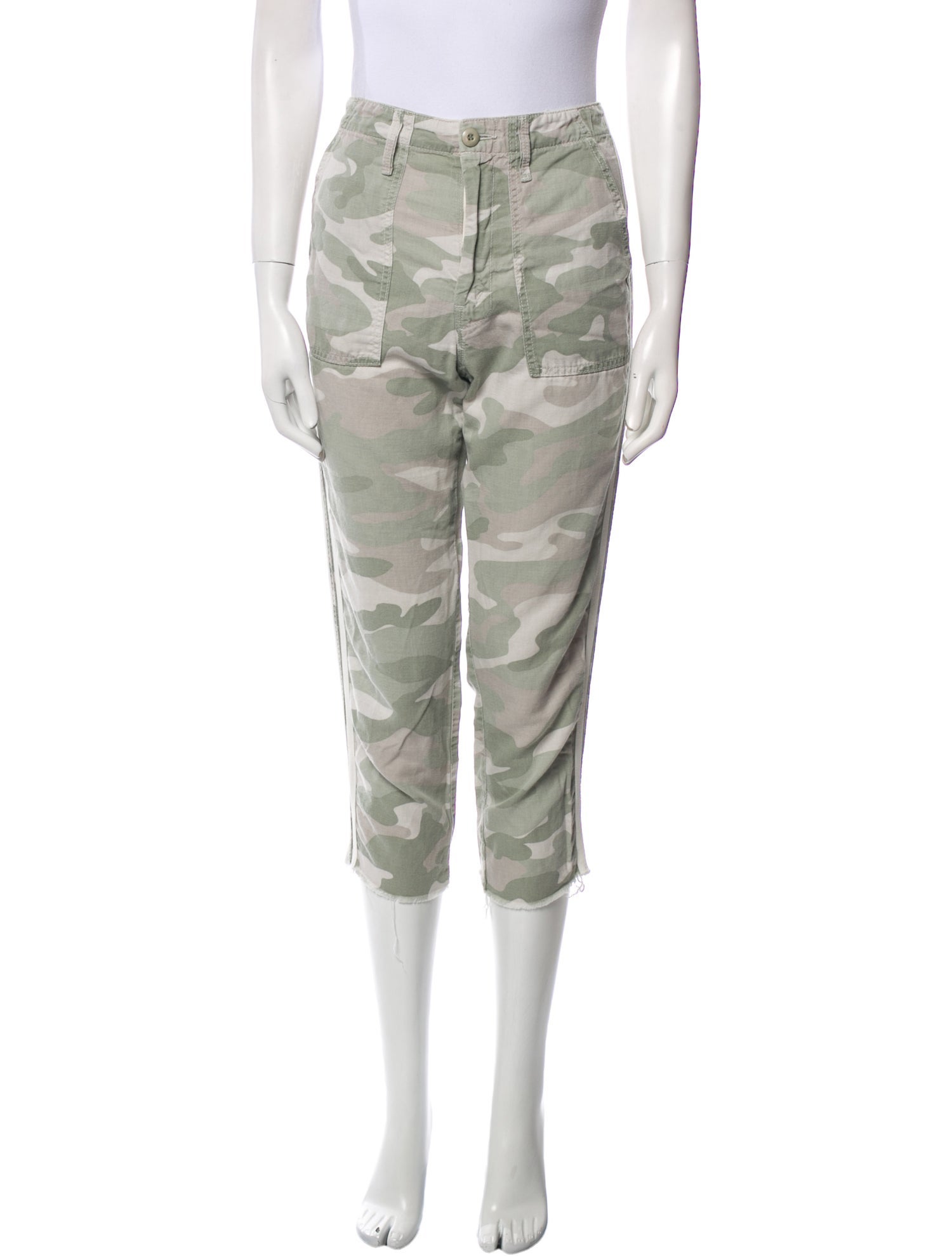 Mother Camouflage Print Straight Leg Pants