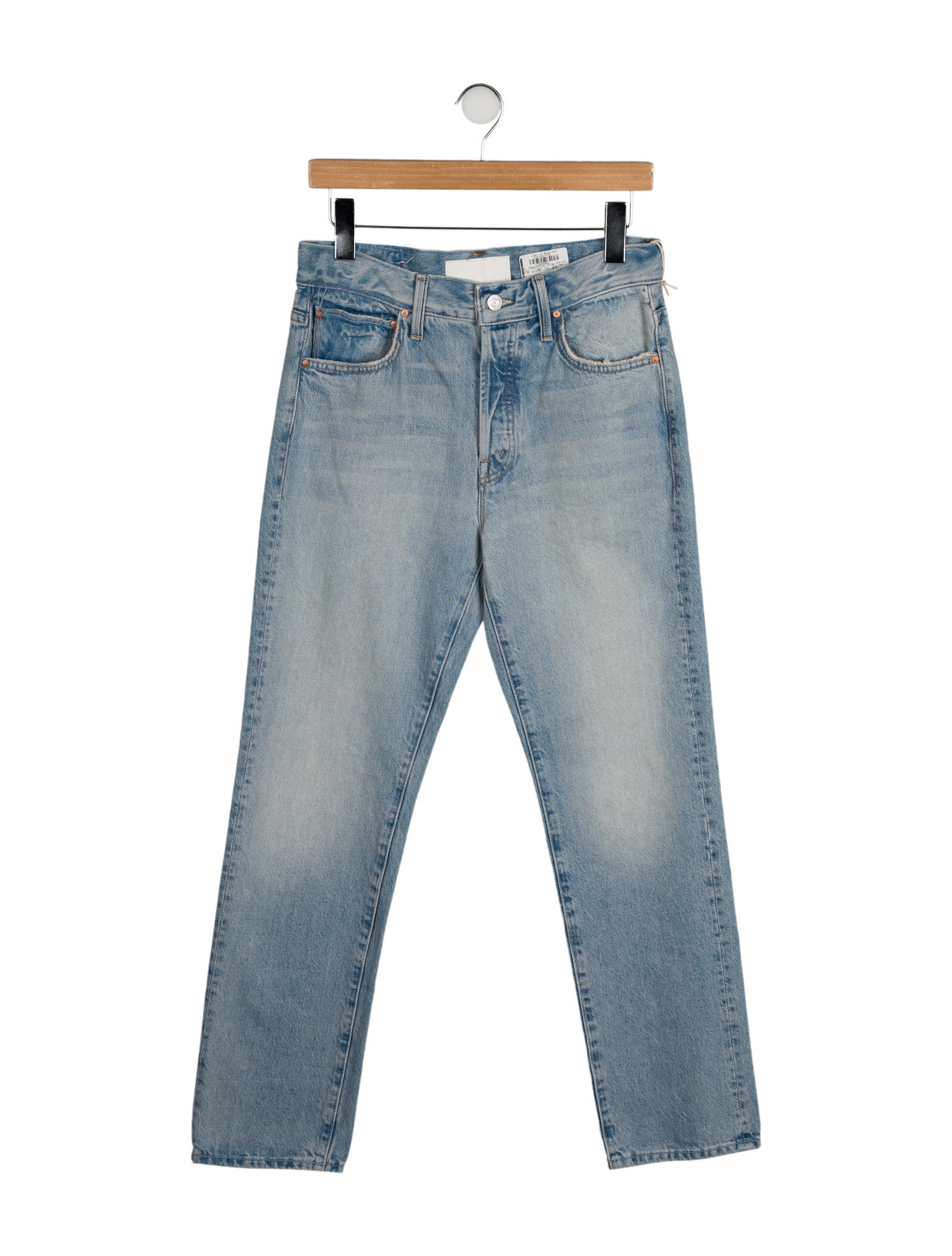 Mother Mid-Rise Straight Leg Jeans