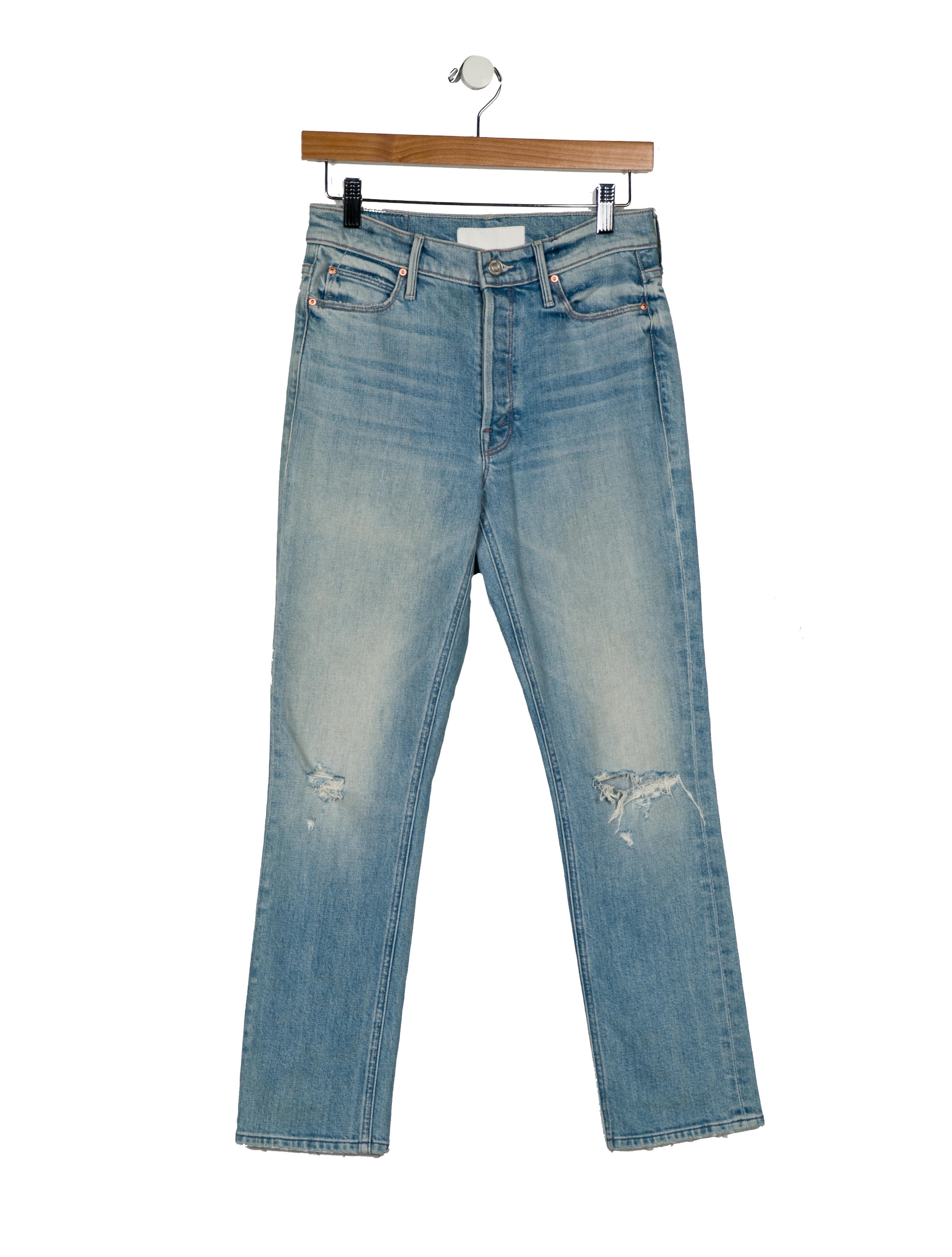 Mother Mid-Rise Straight Leg Jeans