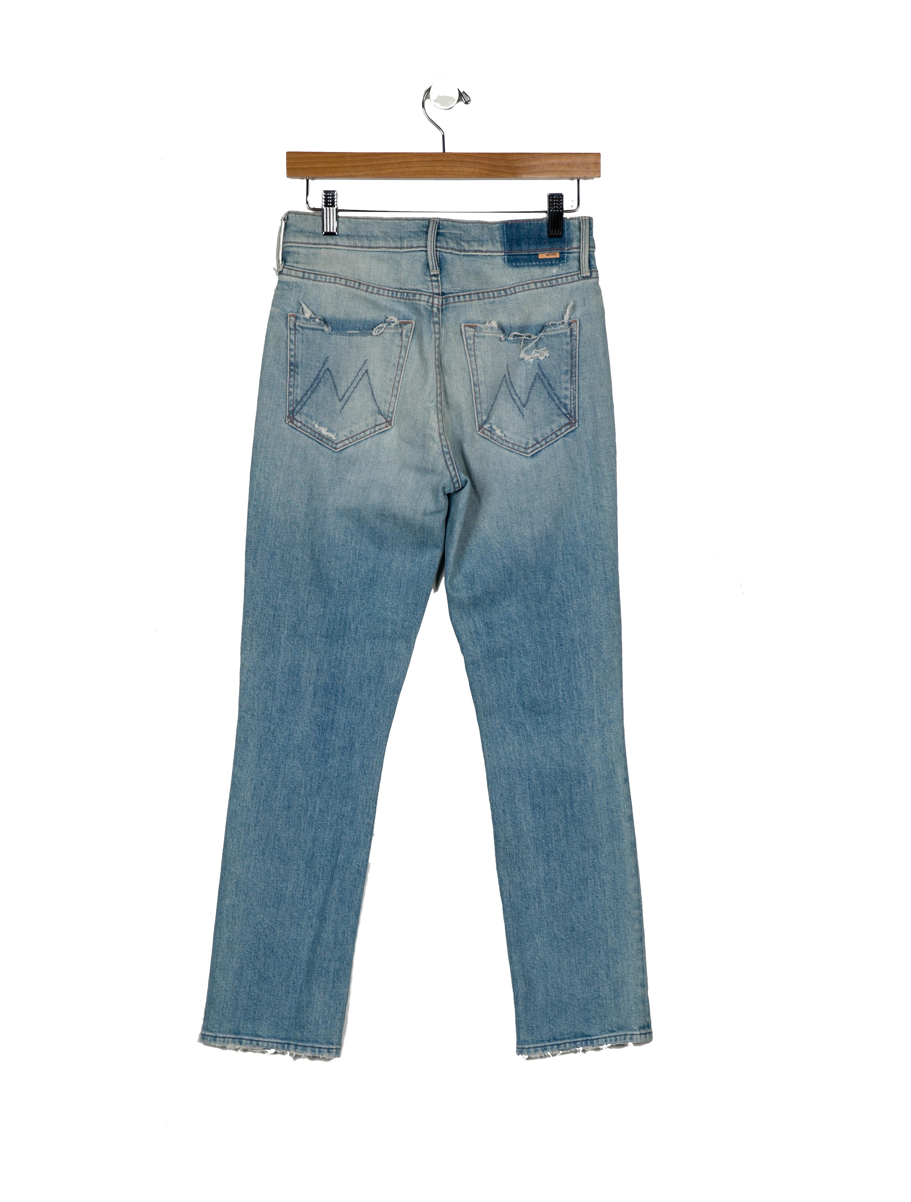 Mother Mid-Rise Straight Leg Jeans