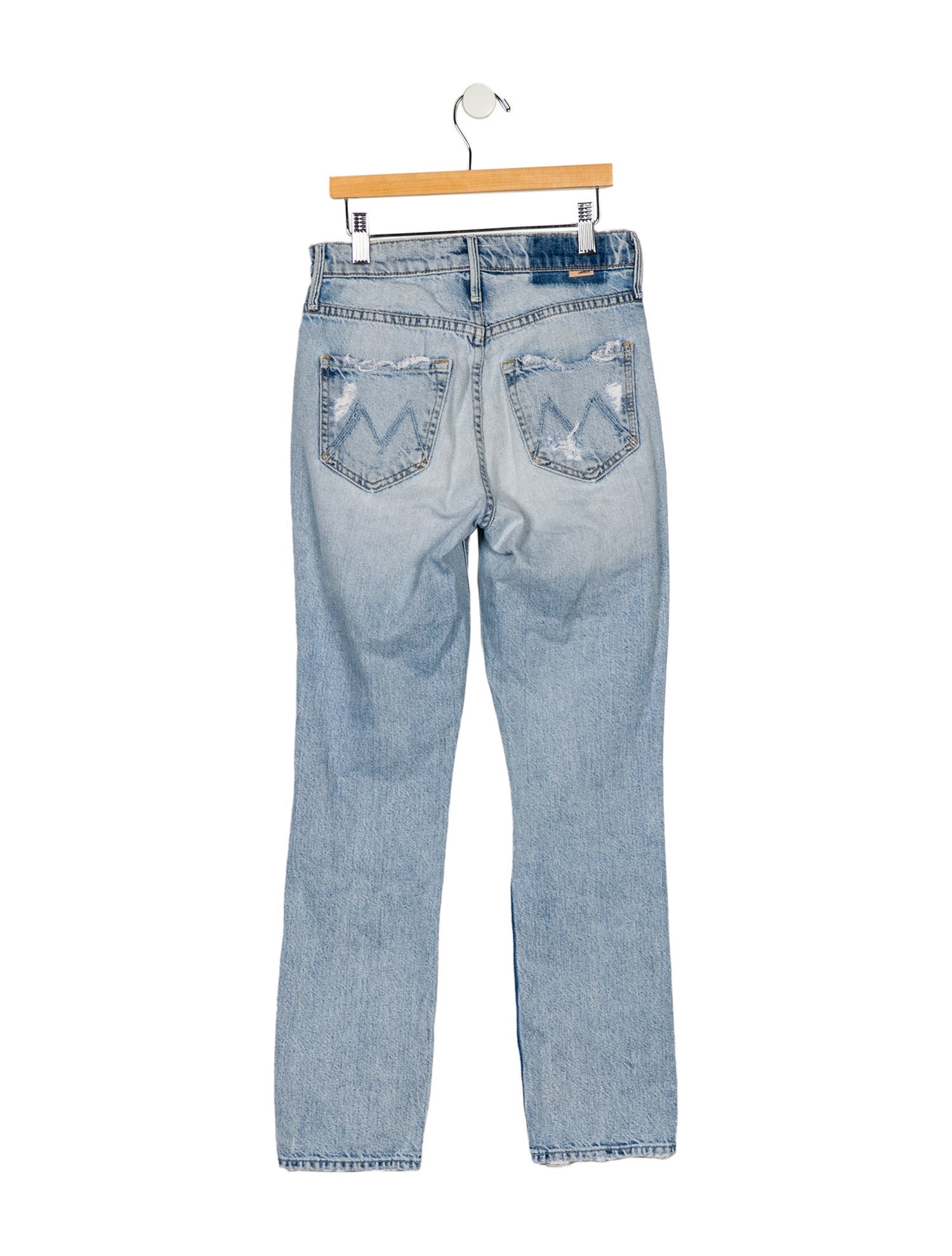 Mother Mid-Rise Straight Leg Jeans