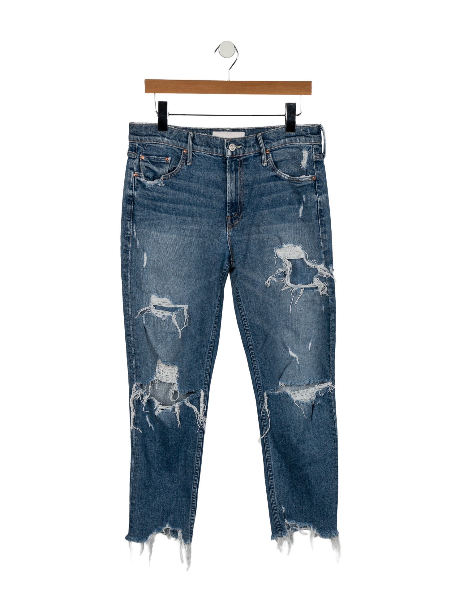 Mother Mid-Rise Straight Leg Jeans