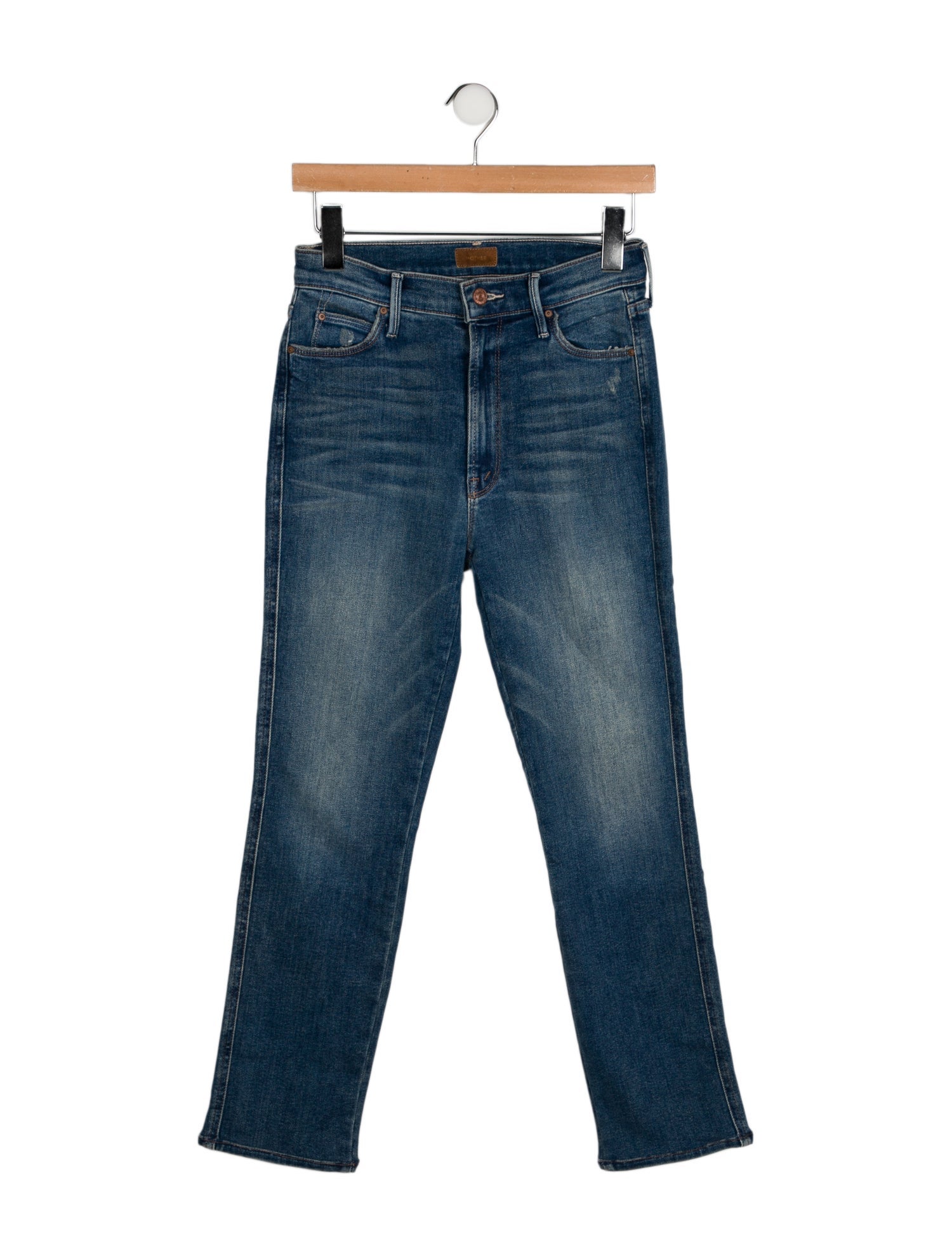 Mother Mid-Rise Straight Leg Jeans