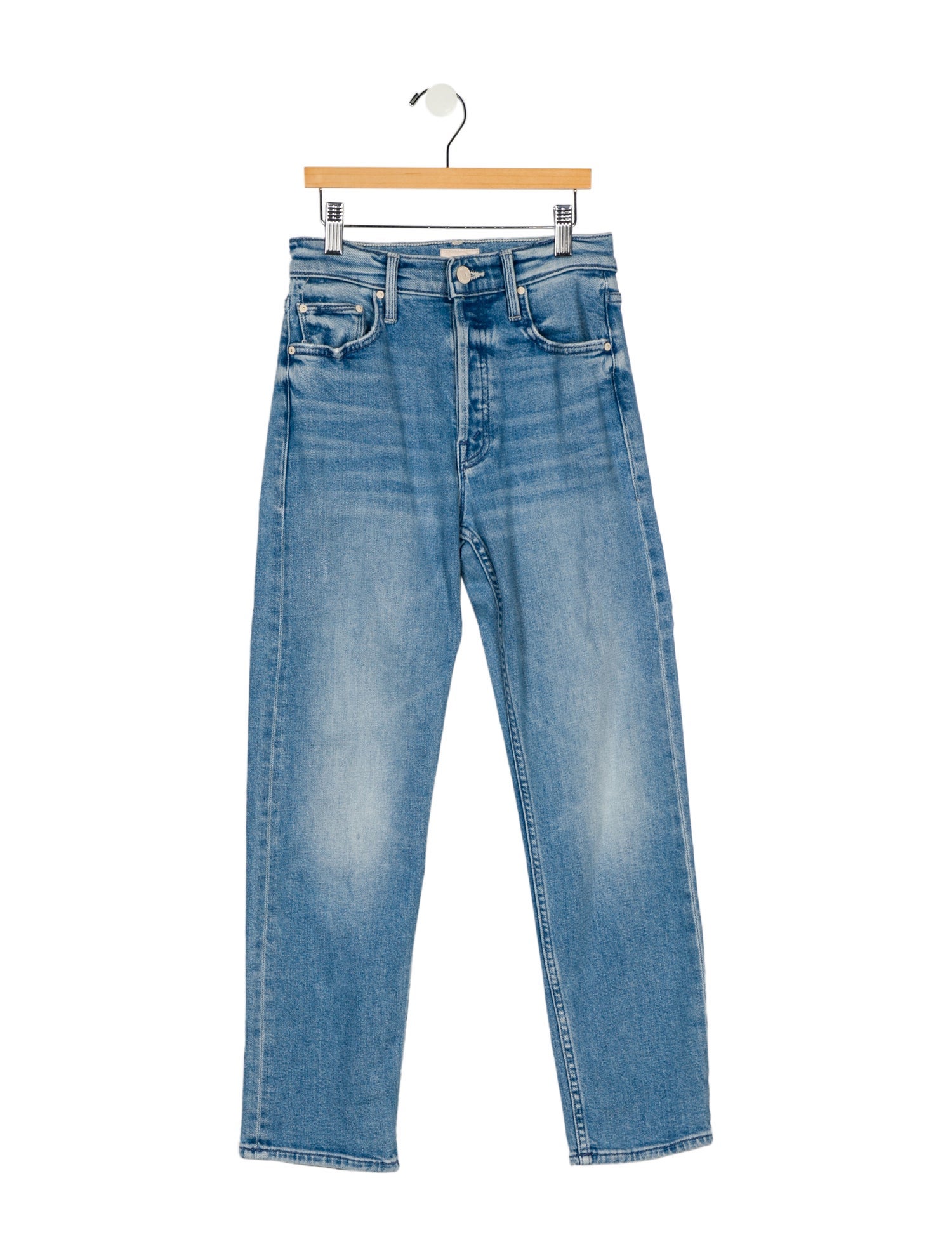 Mother Mid-Rise Straight Leg Jeans