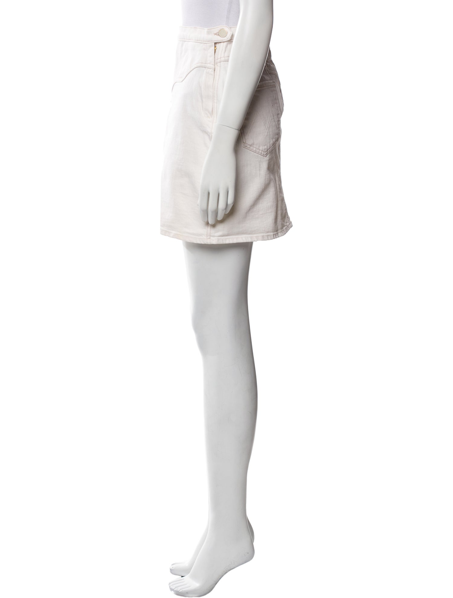 Mother Distressed Accents Mini Skirt