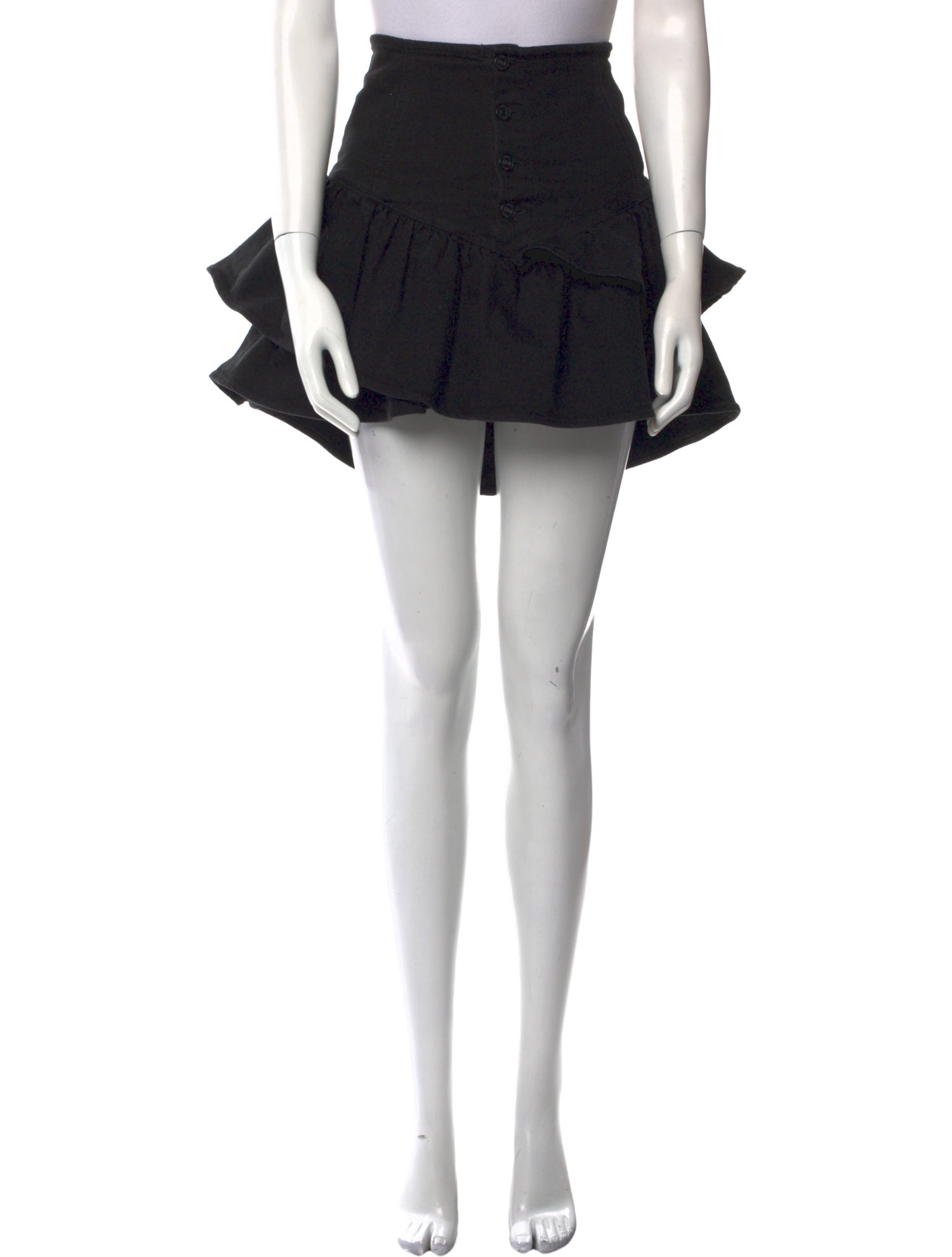 Mother Ruffle Embellishment Mini Skirt