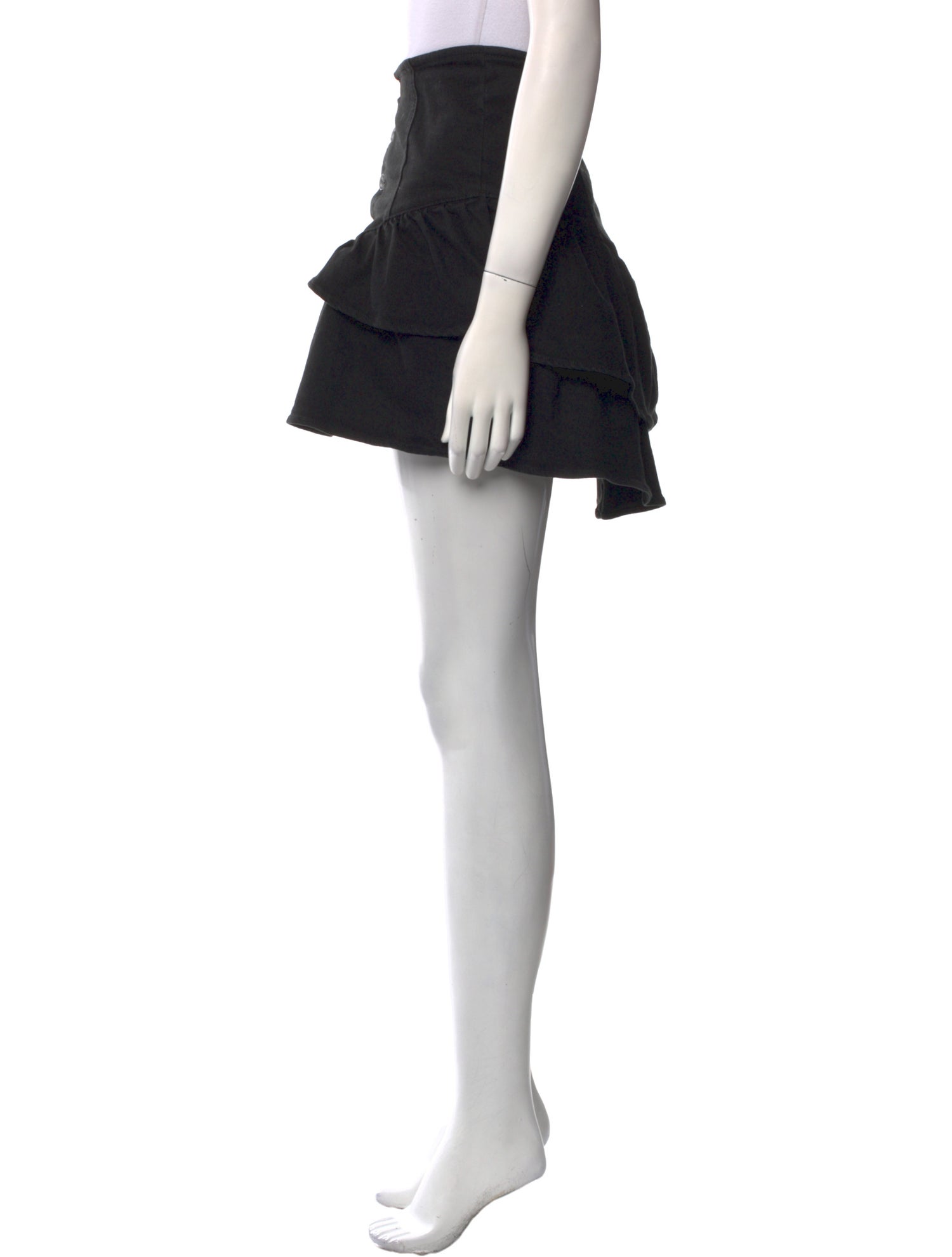 Mother Ruffle Embellishment Mini Skirt